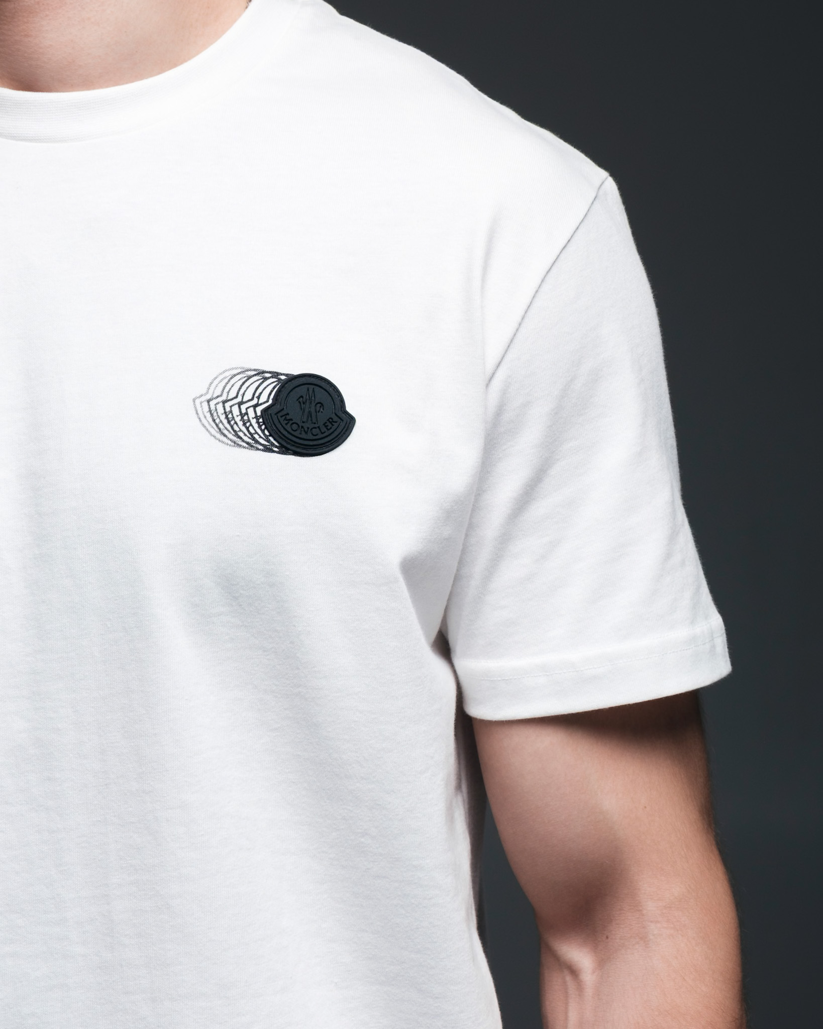 Moncler T-Shirt – White Motion Logo