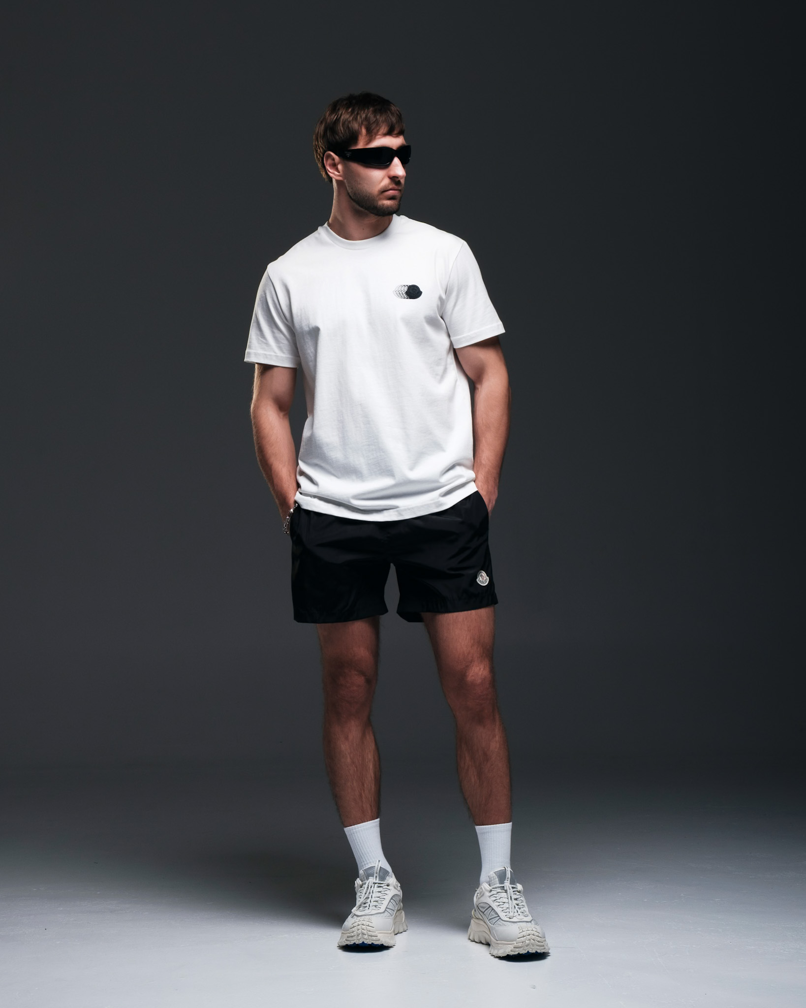 Moncler T-Shirt – White Motion Logo