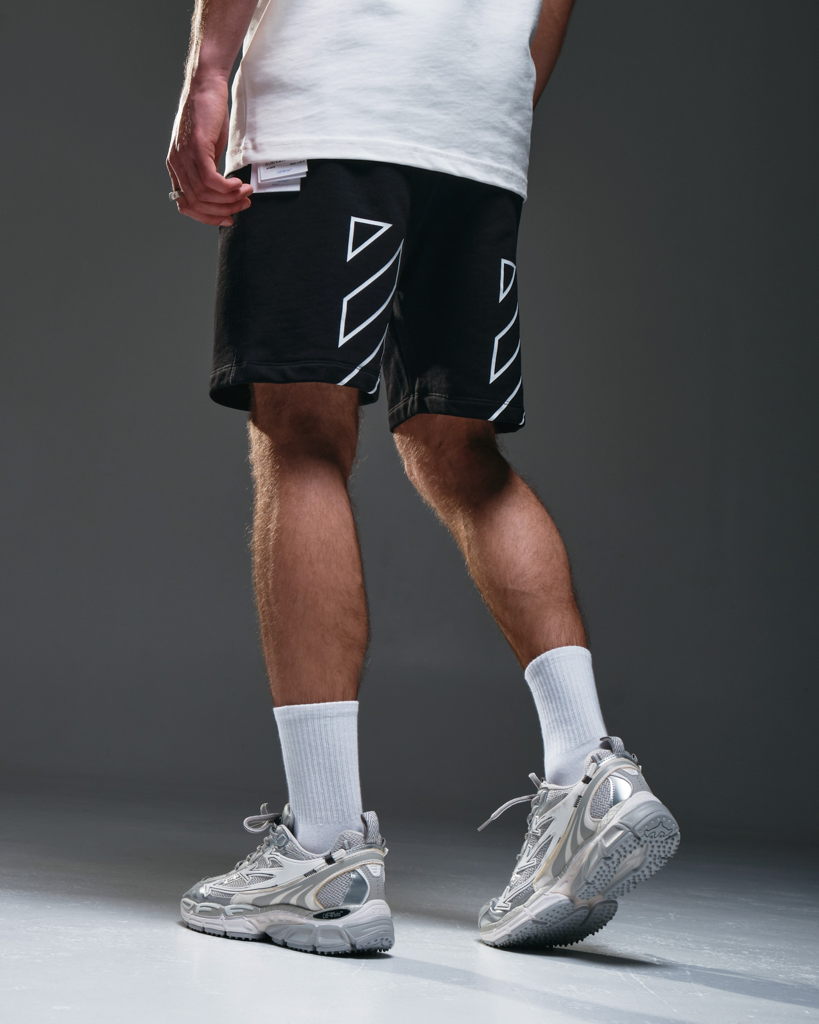 Off-White Black Shorts – Arrows Logo