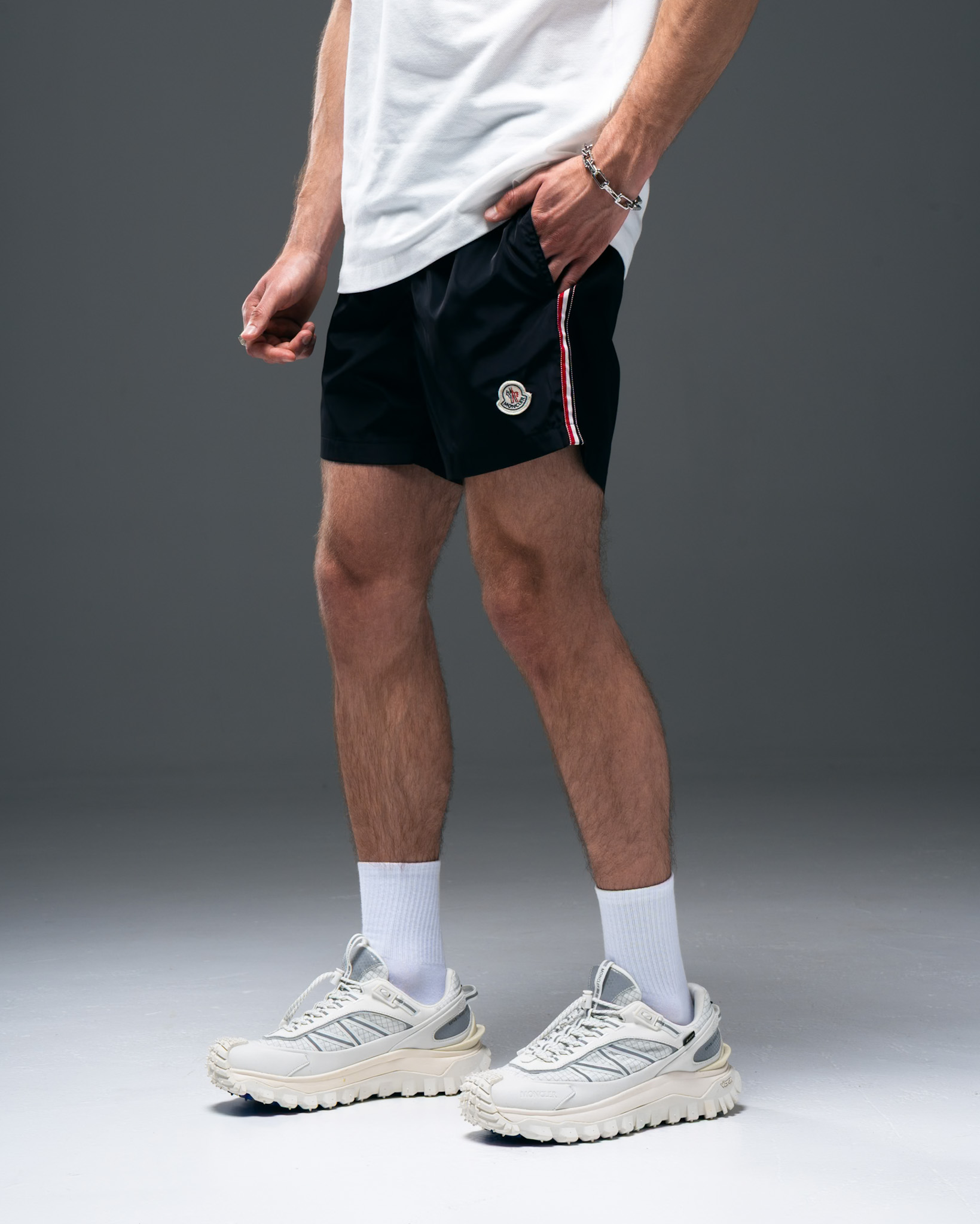 Moncler Shorts – Tricolor Stripe