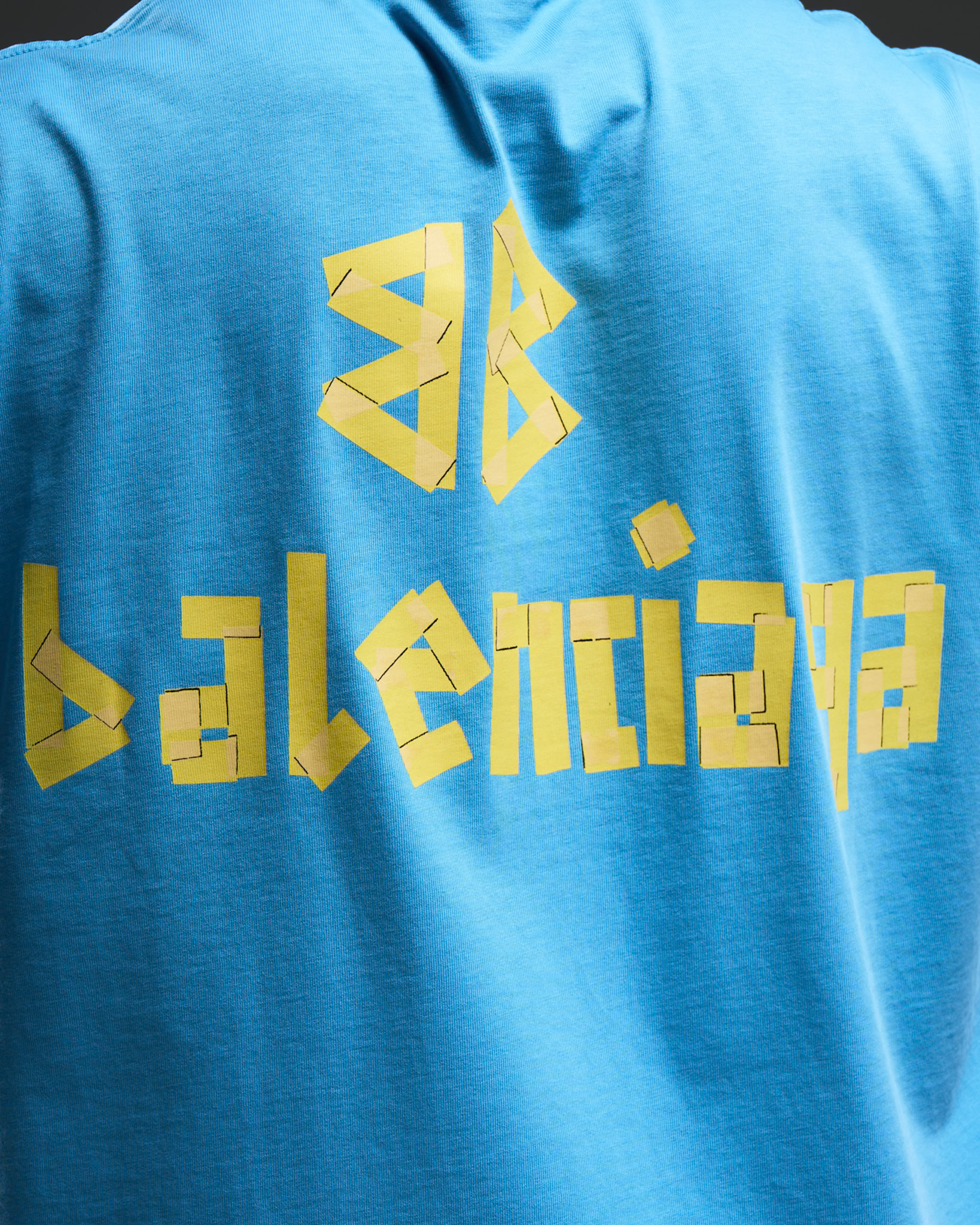 Balenciaga Blue Oversized Street T-Shirt