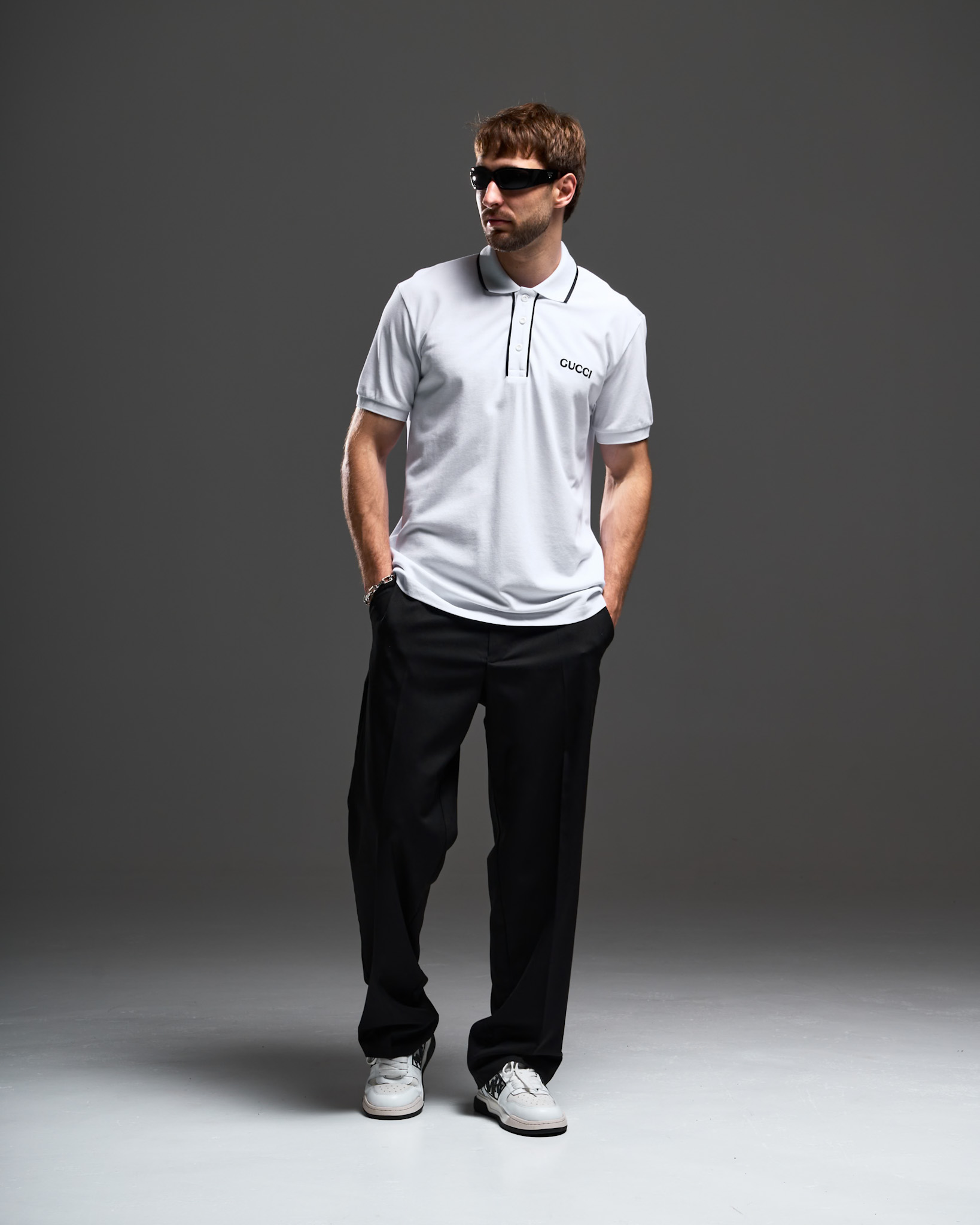Gucci Classic Fit Polo Shirt – White Cotton
