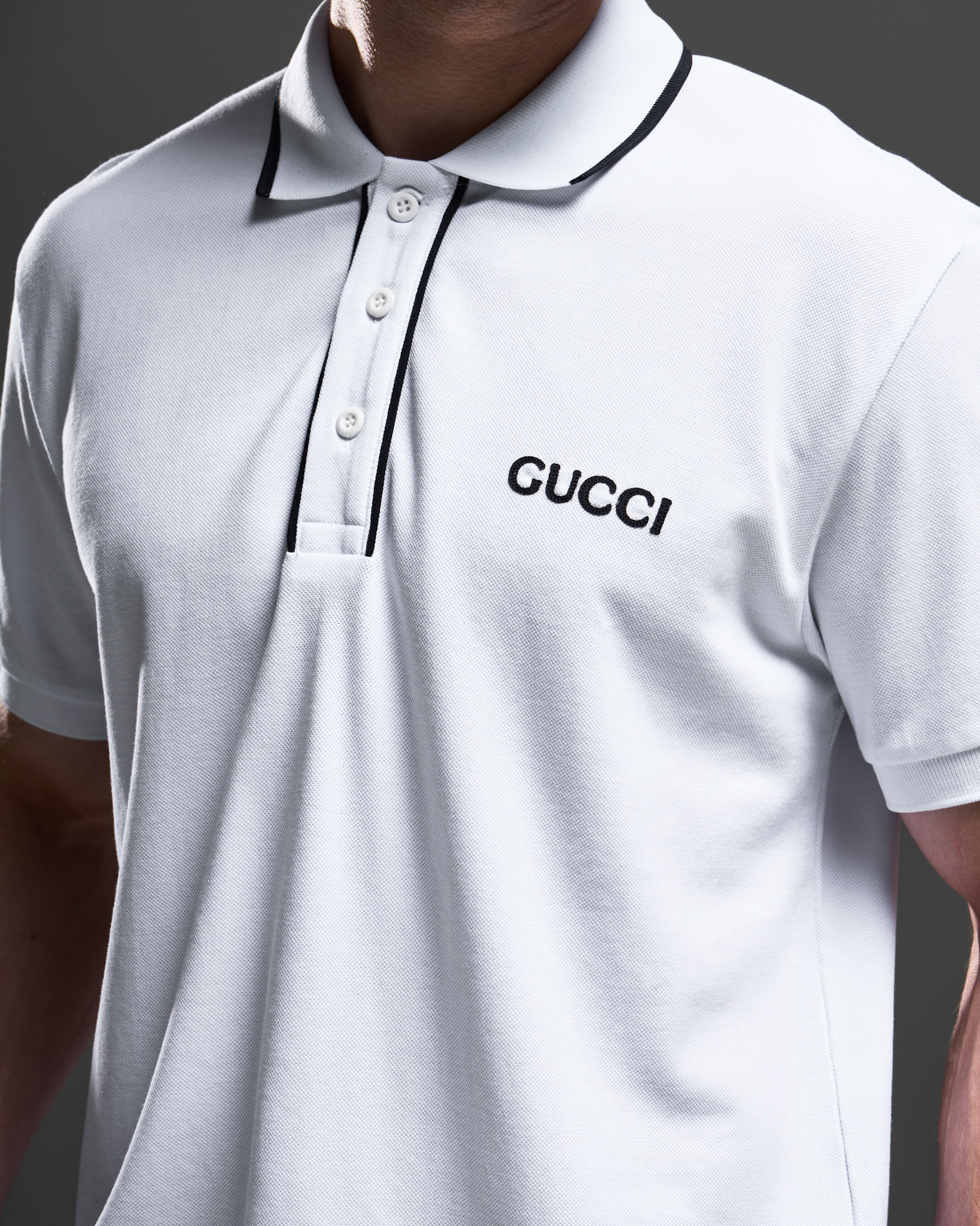 Gucci Classic Fit Polo Shirt – White Cotton