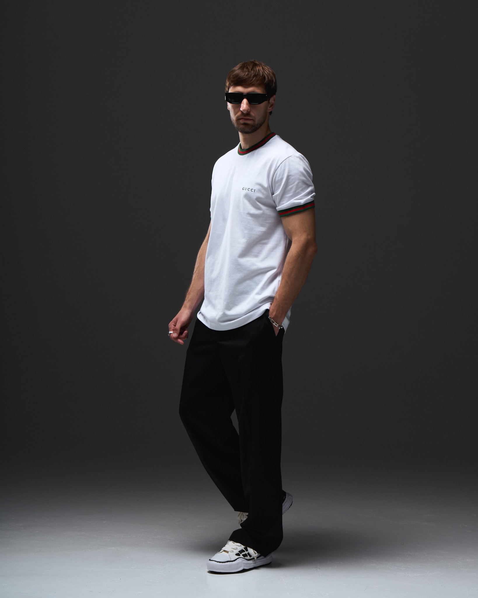 Gucci Iconic Trim Logo T-Shirt — White