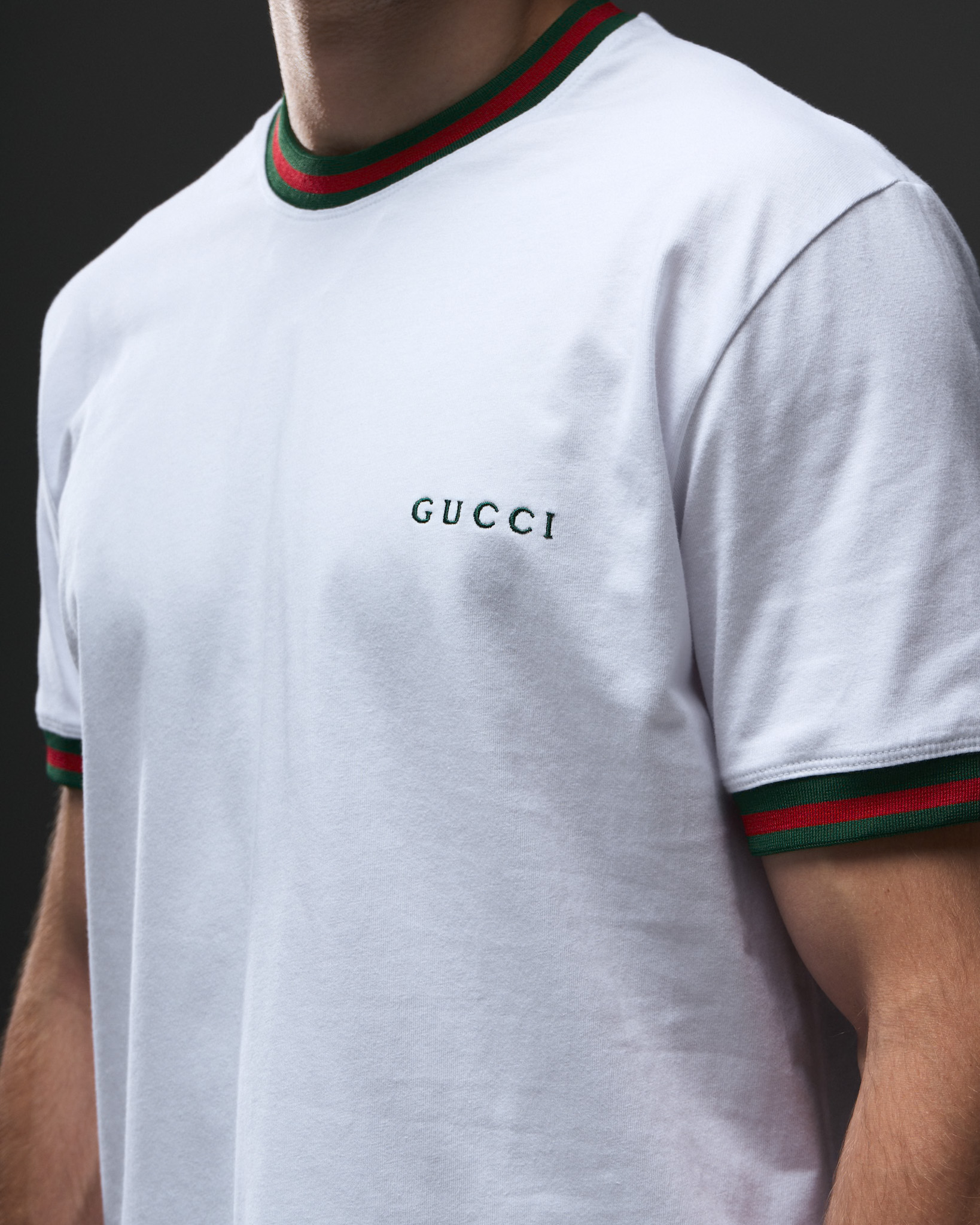 Gucci Iconic Trim Logo T-Shirt — White