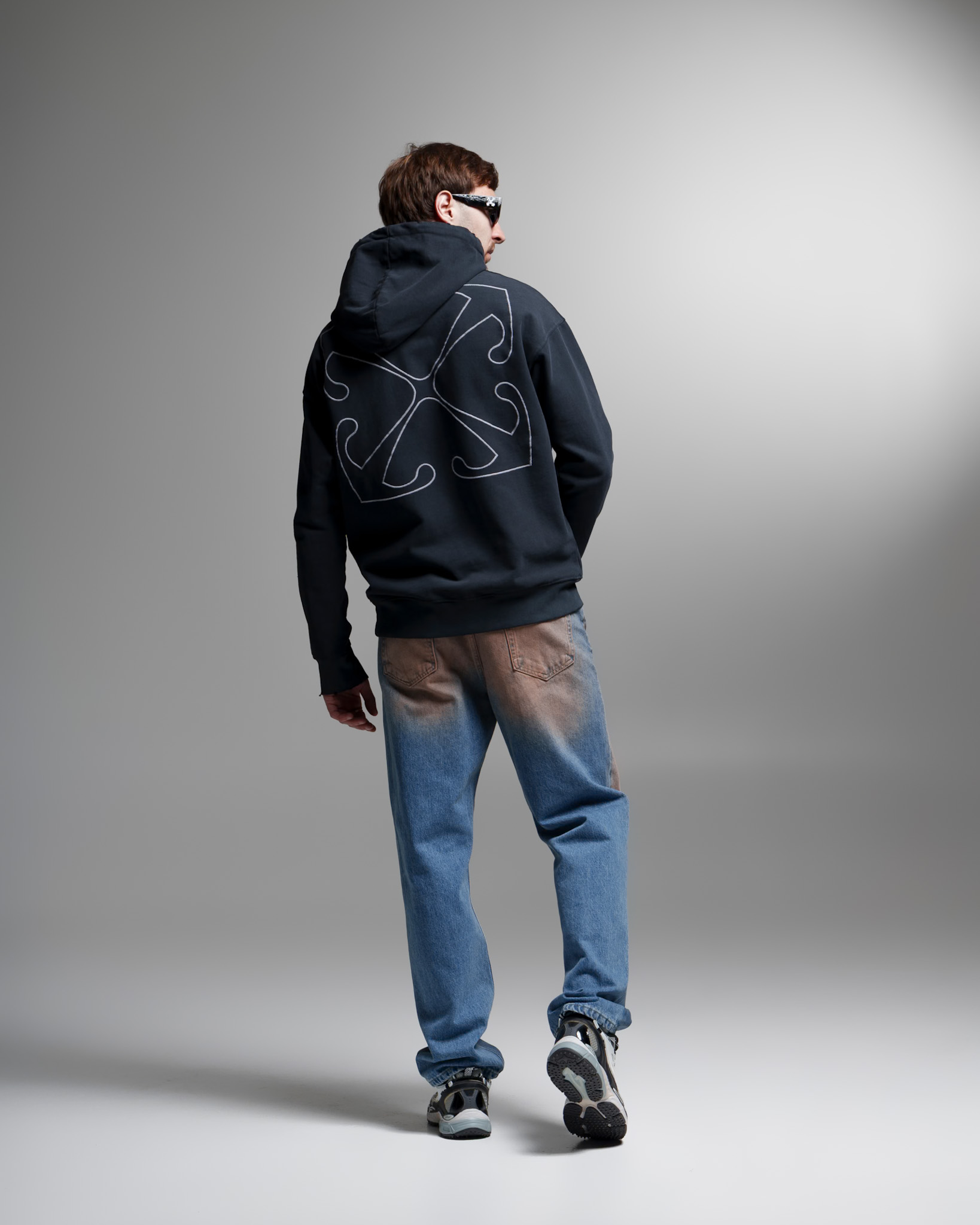 Off-White Abstract Cross Hoodie