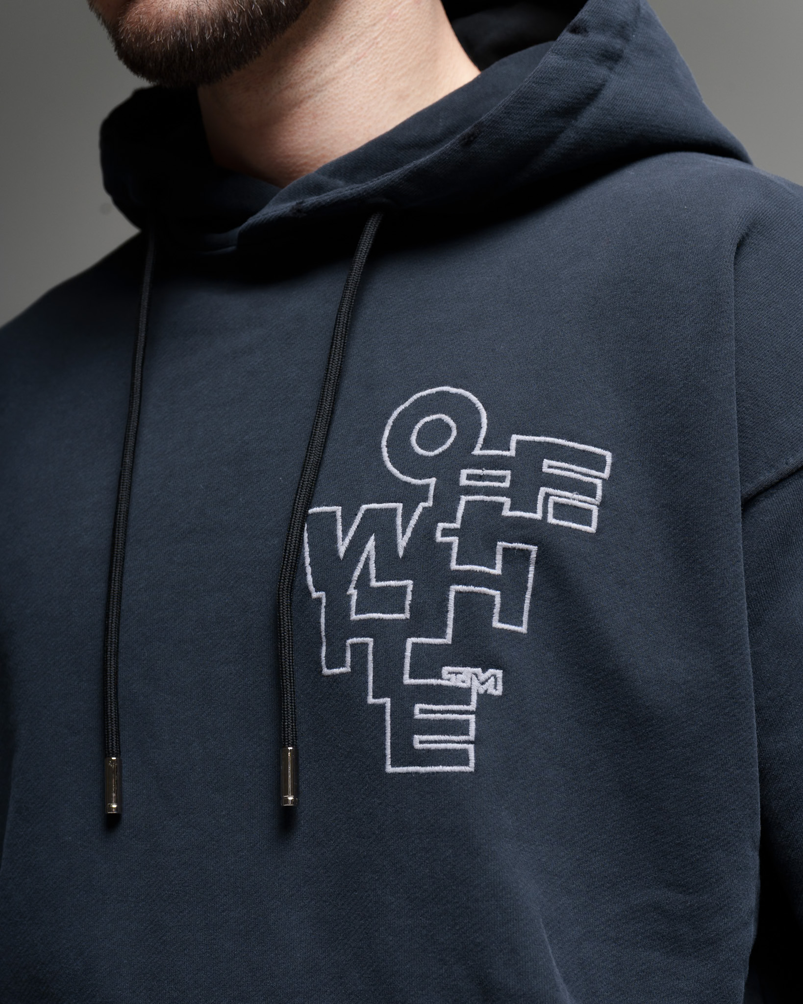 Off-White Abstract Cross Hoodie