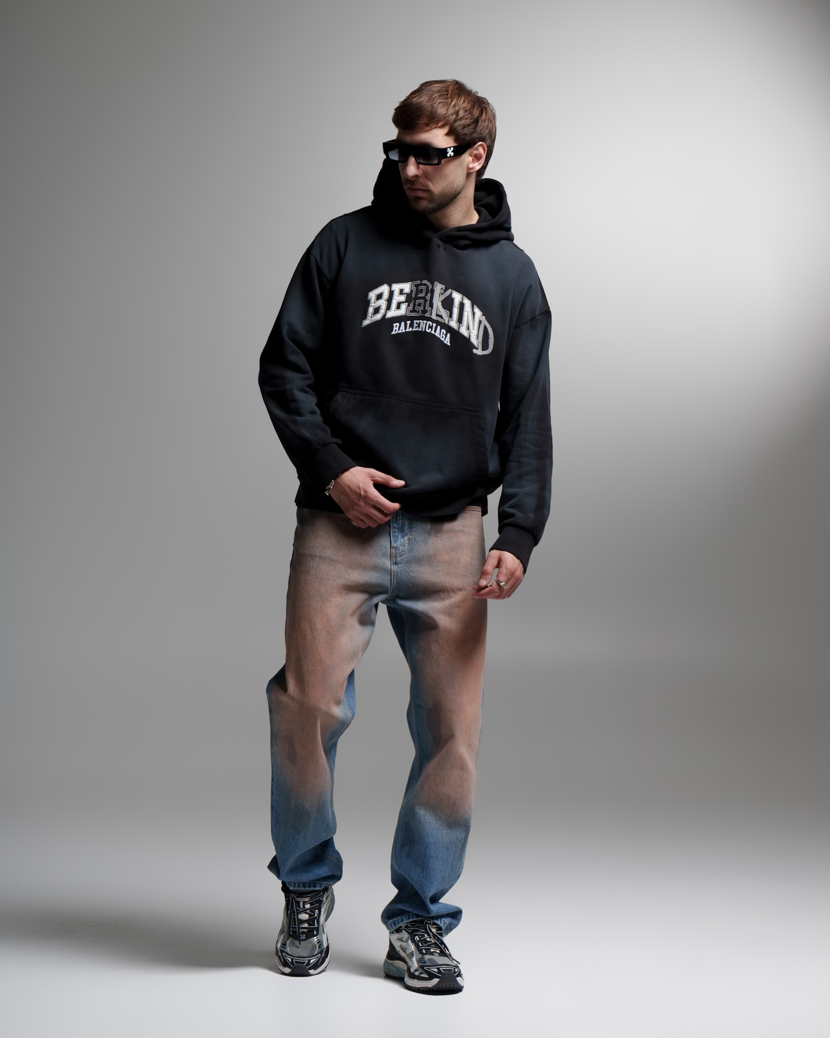 Balenciaga Berkind Logo Hoodie — Black