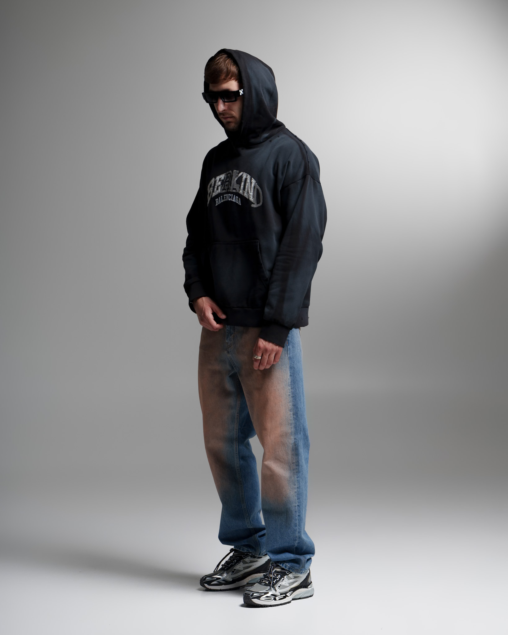 Balenciaga Berkind Logo Hoodie — Black