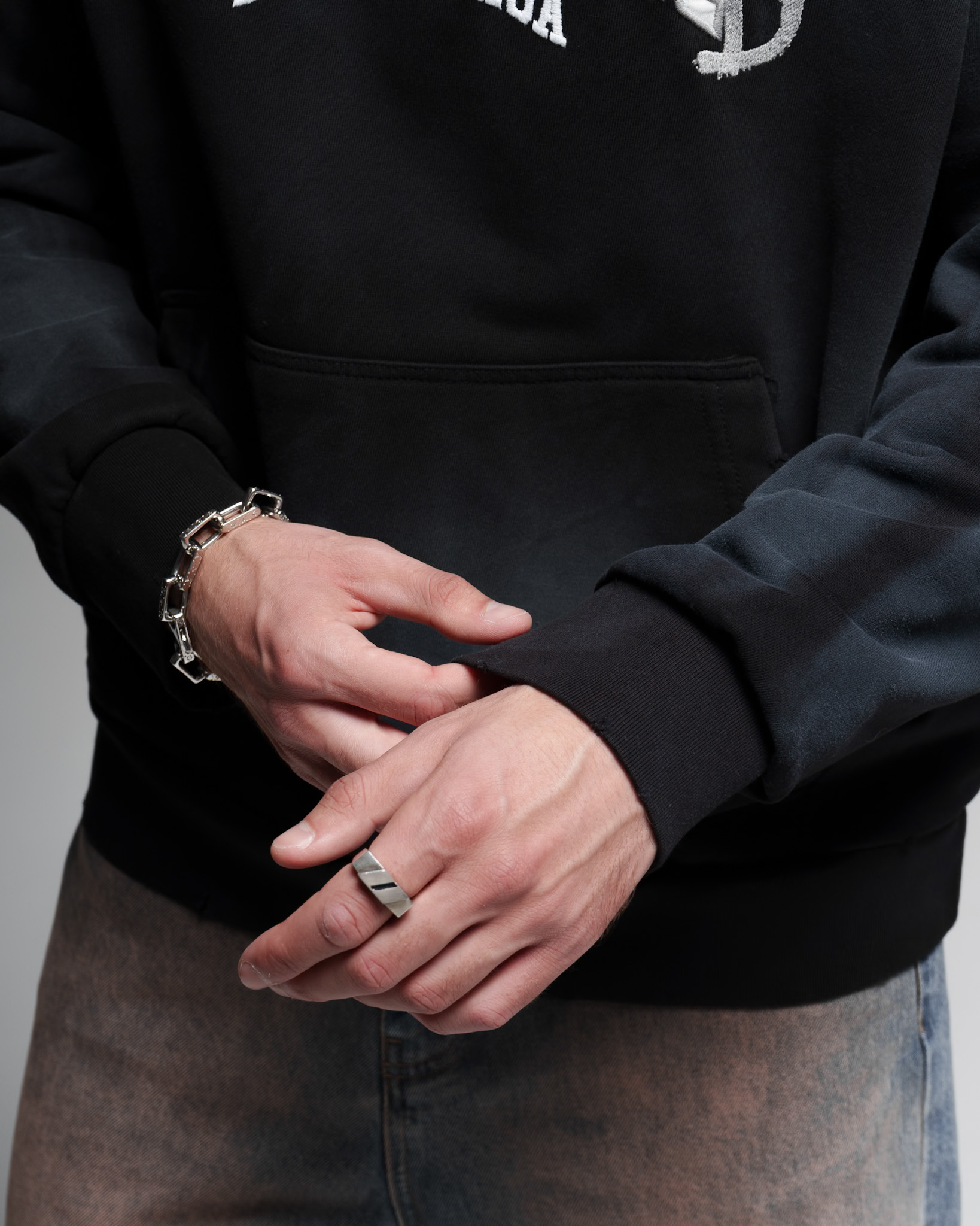 Balenciaga Berkind Logo Hoodie — Black