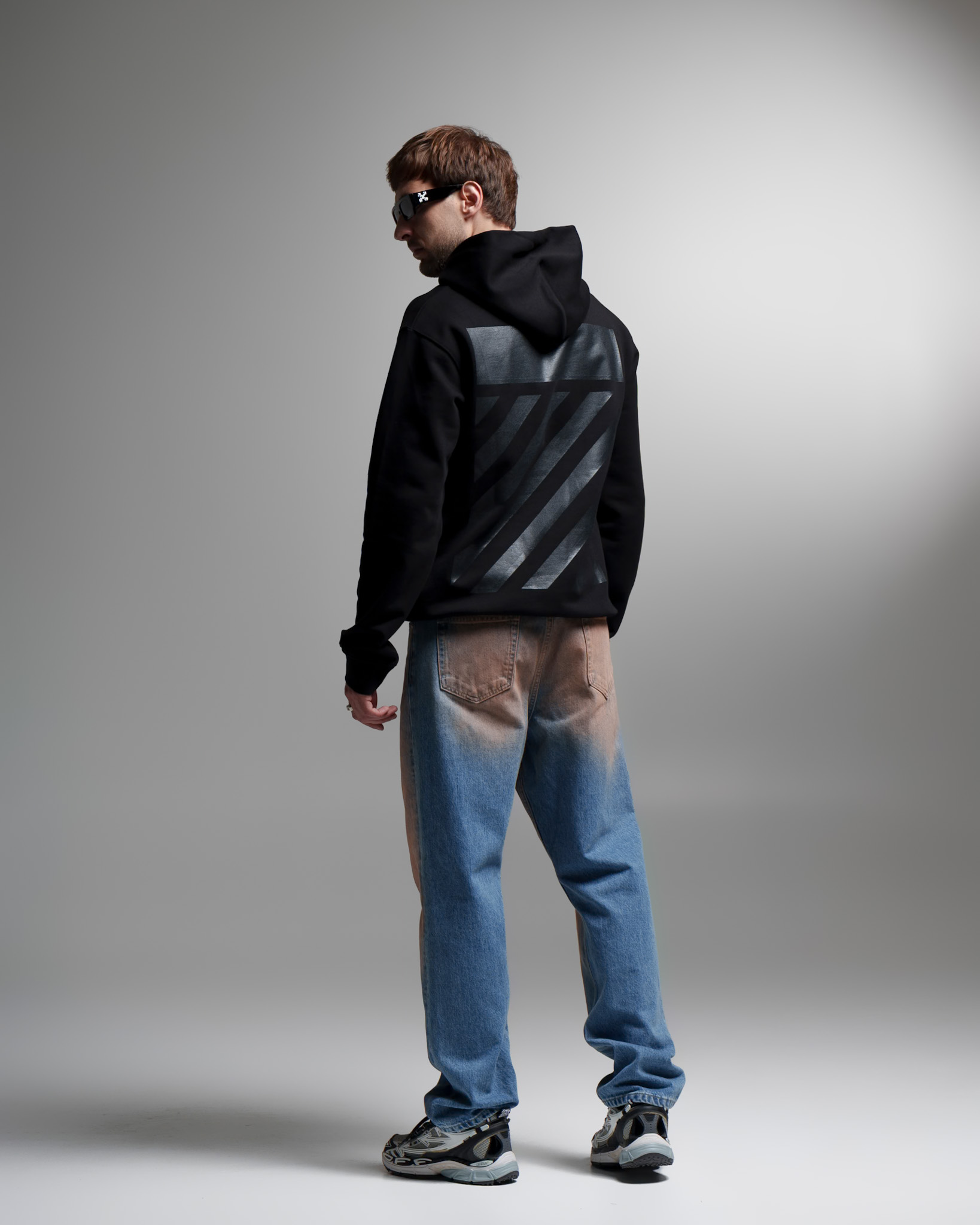 Off-White Metallic Arrows Hoodie — Black