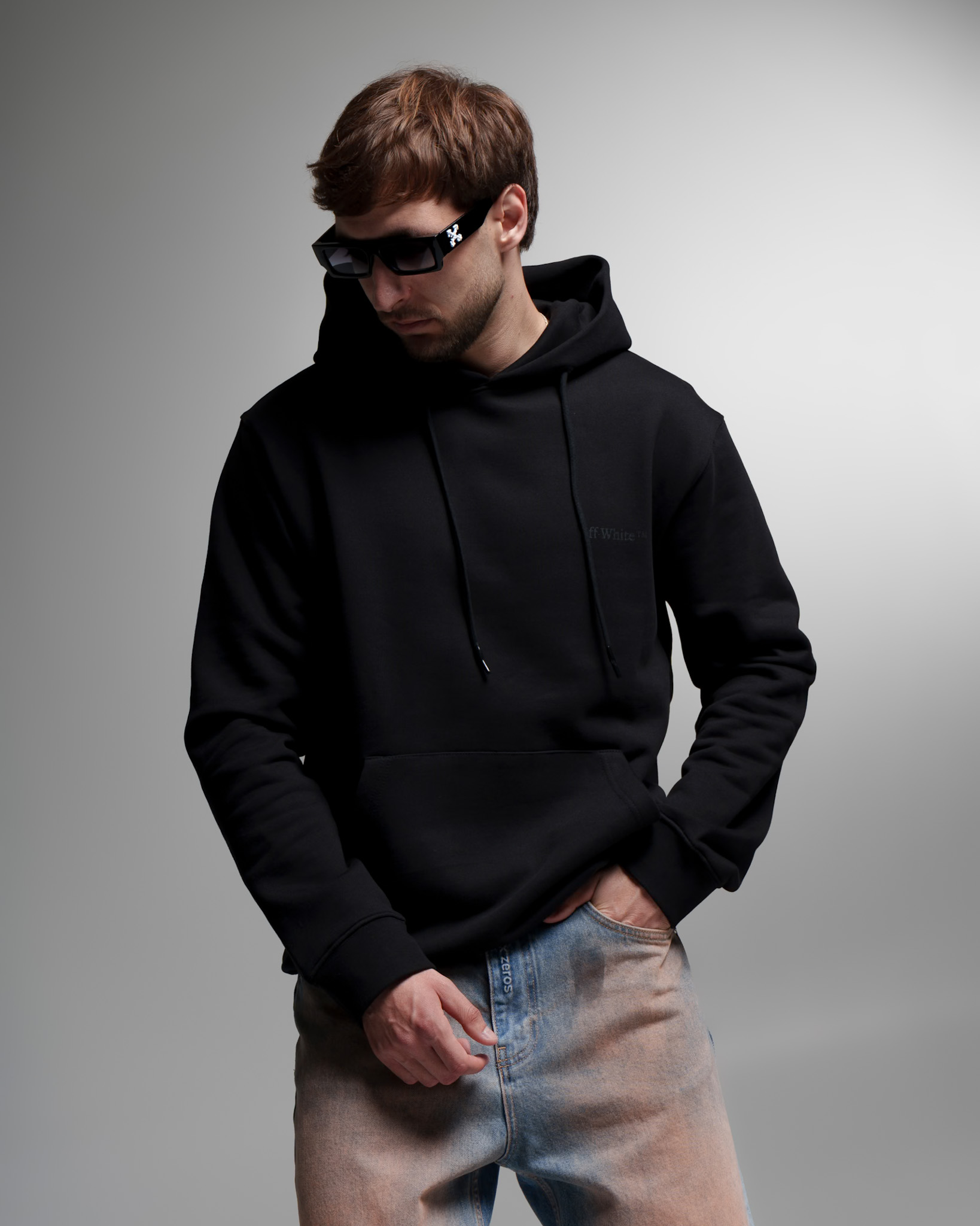 Off-White Metallic Arrows Hoodie — Black