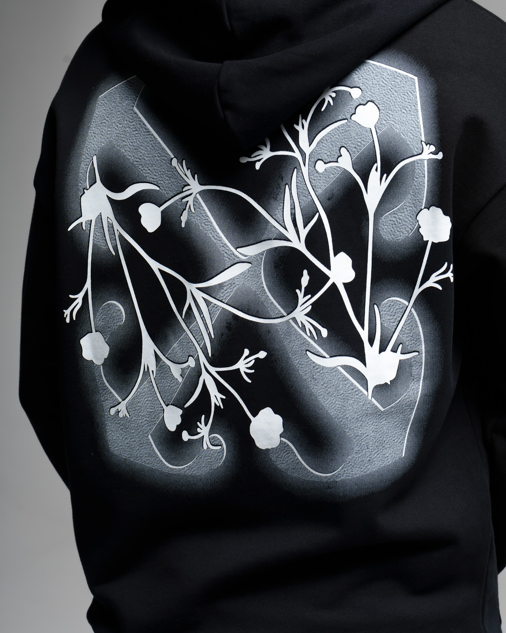 Off-White Floral Back Print Hoodie