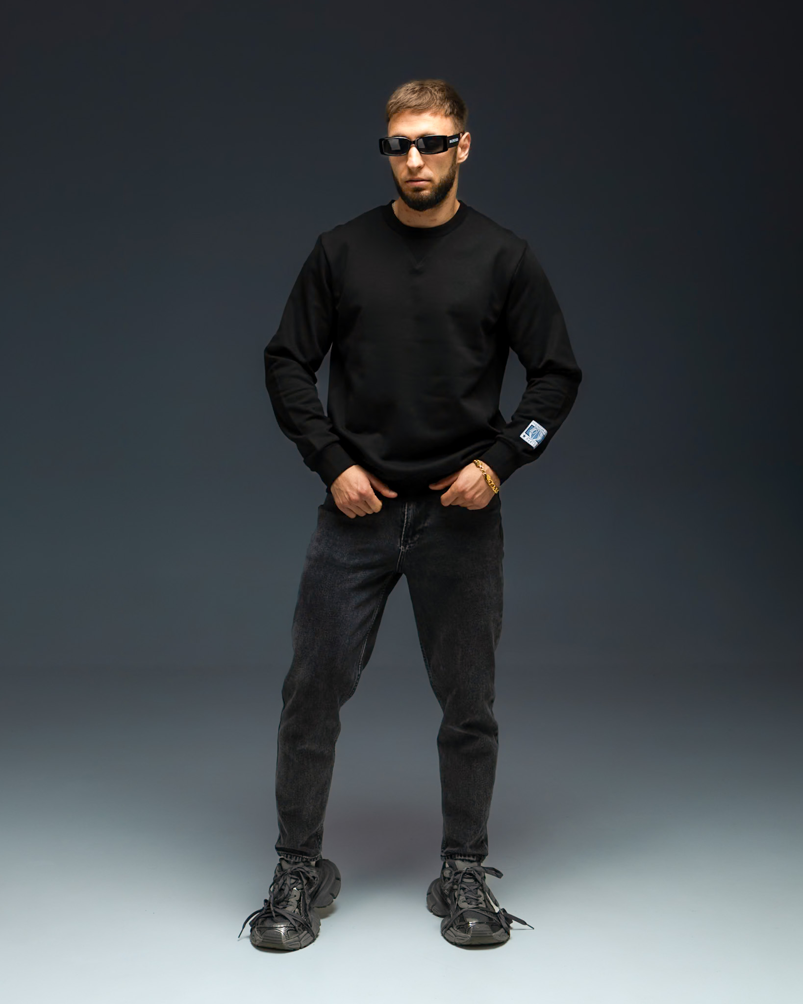 Christian Dior Couture Sweatshirt — Black & Blue Patch