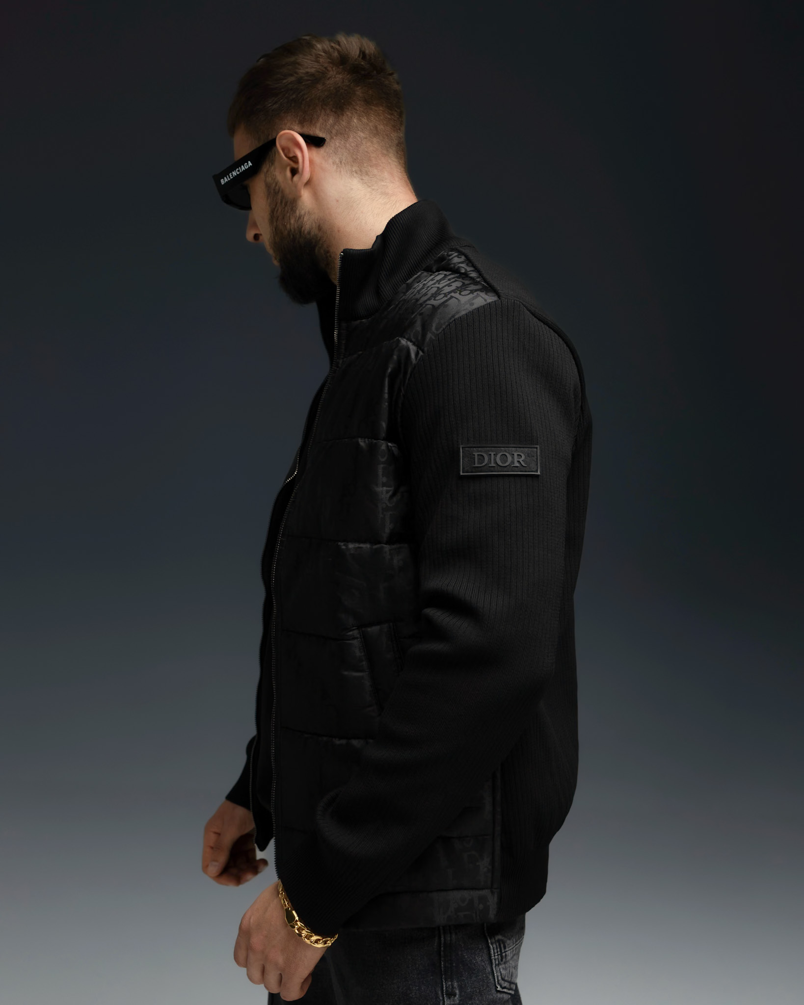Dior Black Bomber – Tonal Signatur