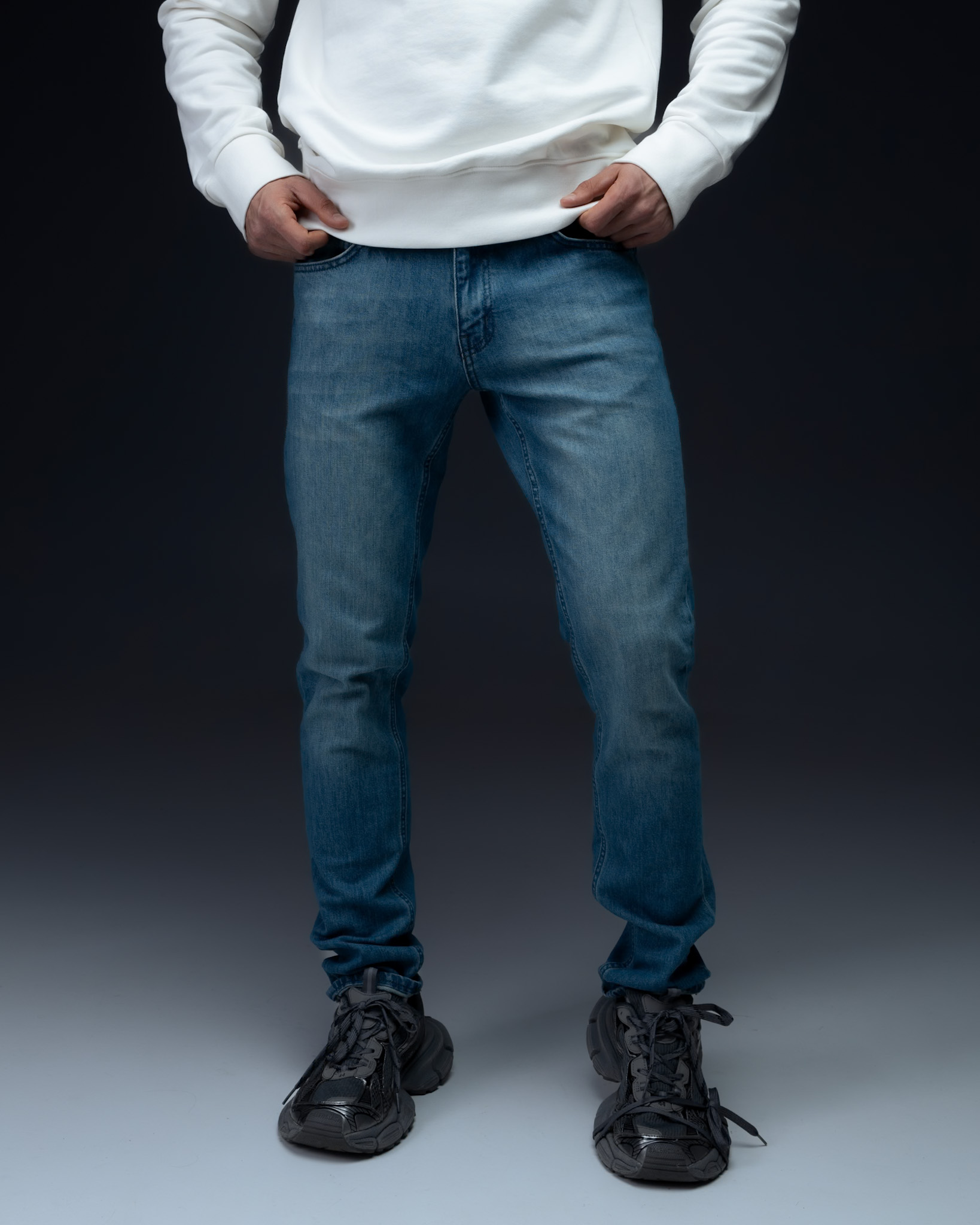 Prada Slim-Fit Jeans in Washed Blue Denim