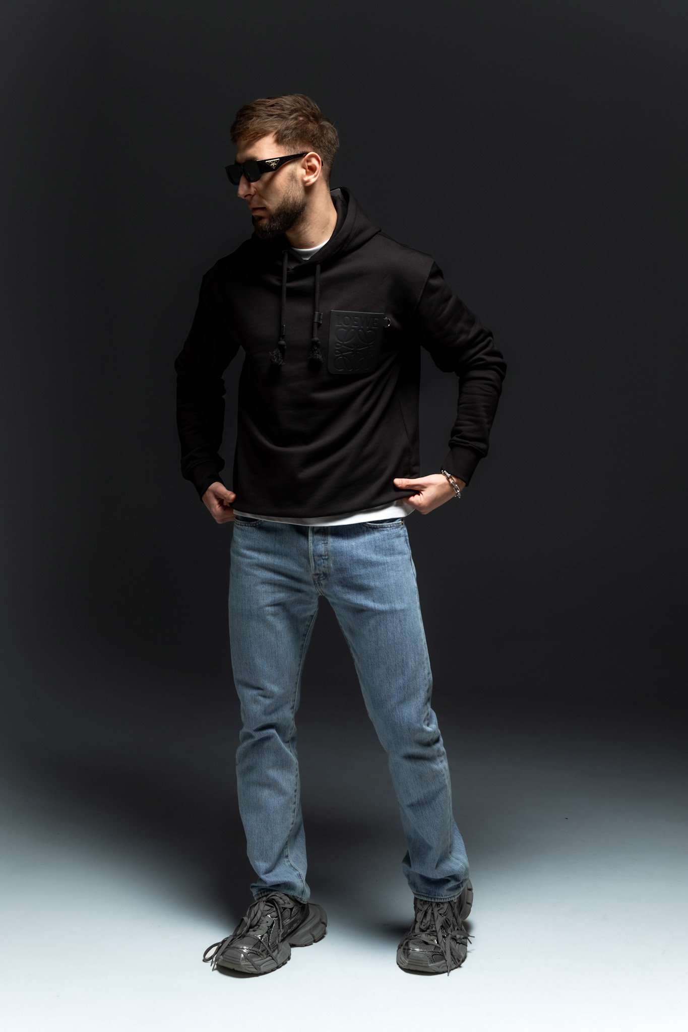 Loewe Anagram Hoodie – Black Patch
