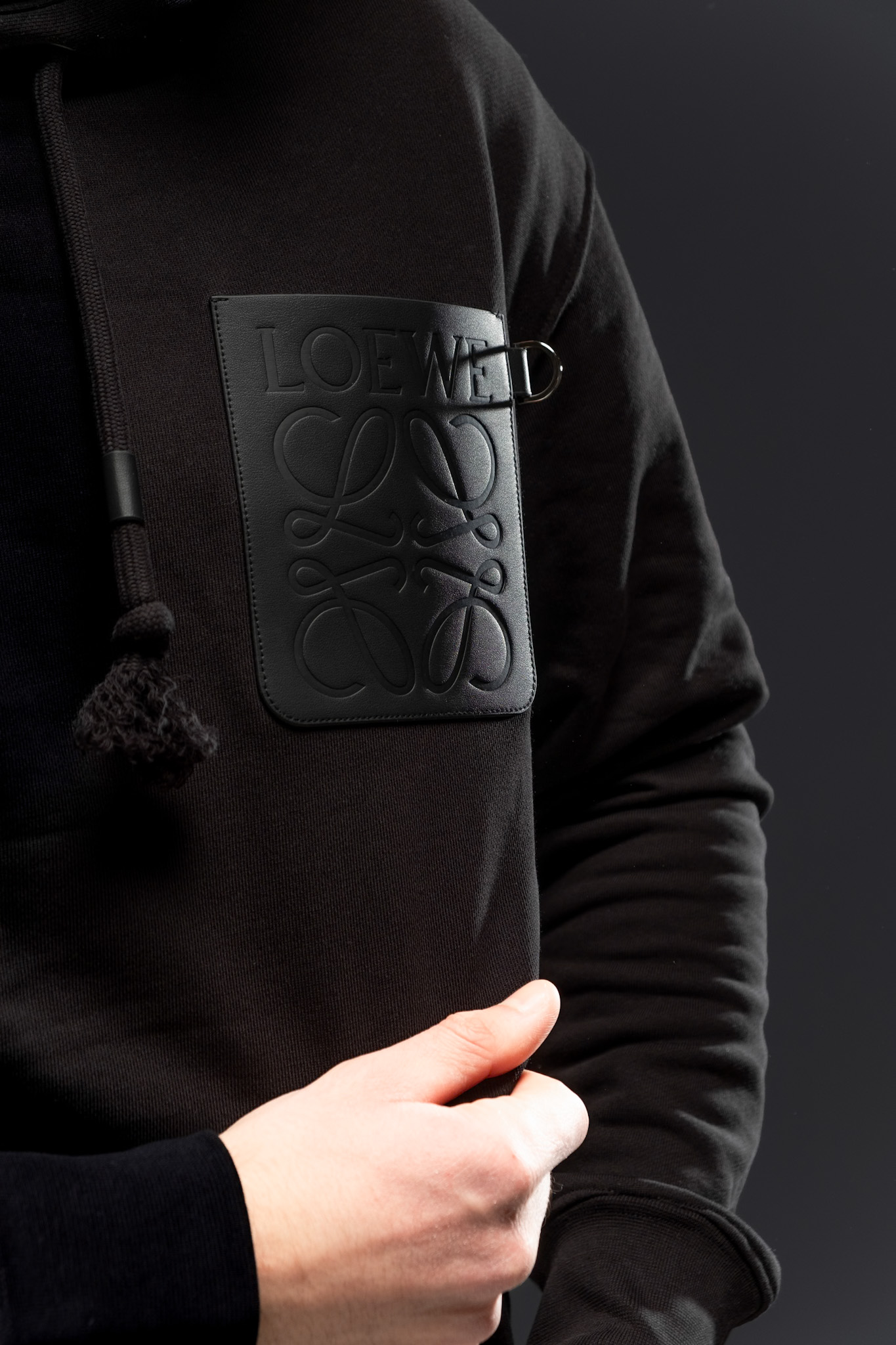 Loewe Anagram Hoodie – Black Patch