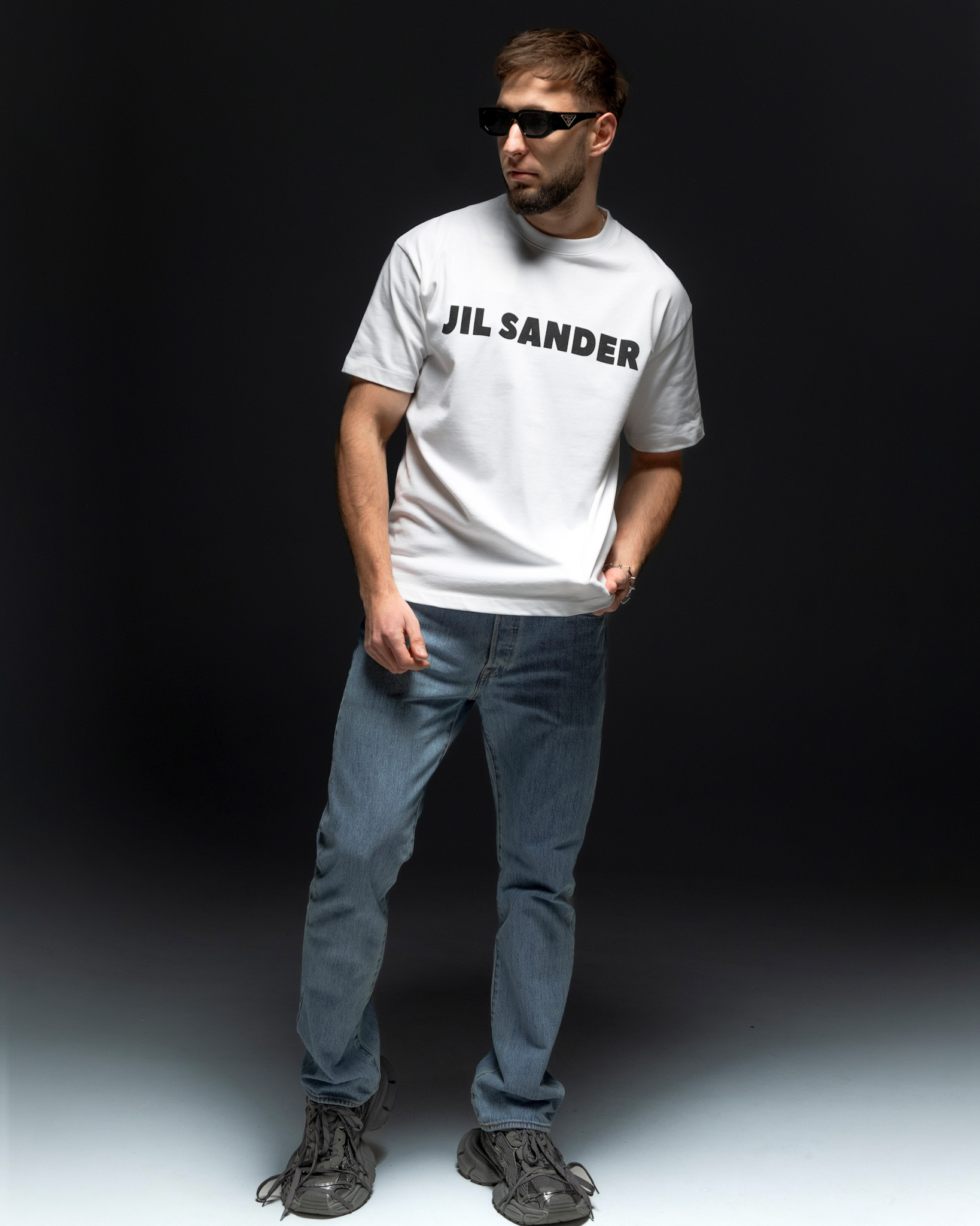 Jil Sander Cotton T-Shirt “Monochrome Force”