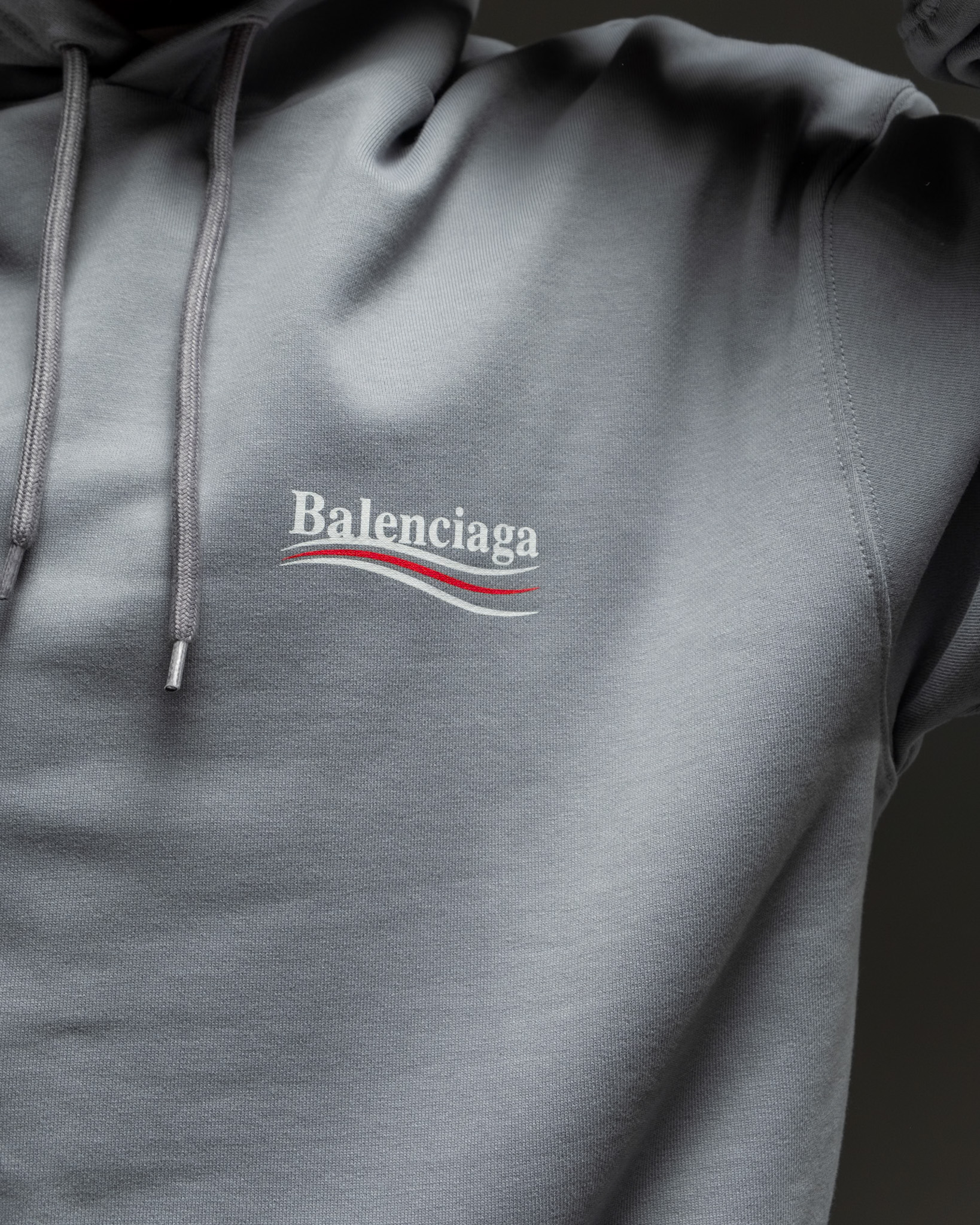 Balenciaga Hoodie – Minimal Wave Print
