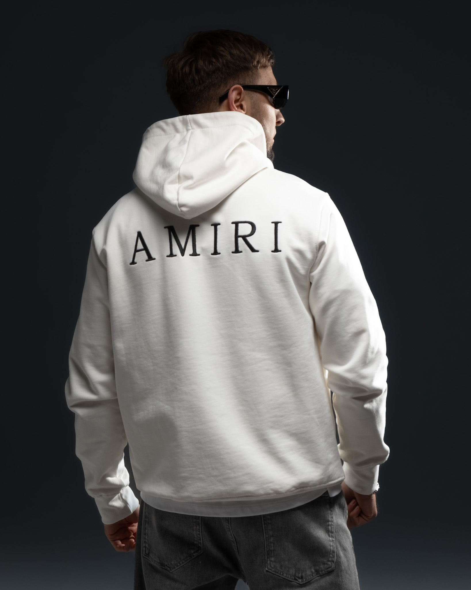 Amiri White Hoodie – Signature Logo Edition