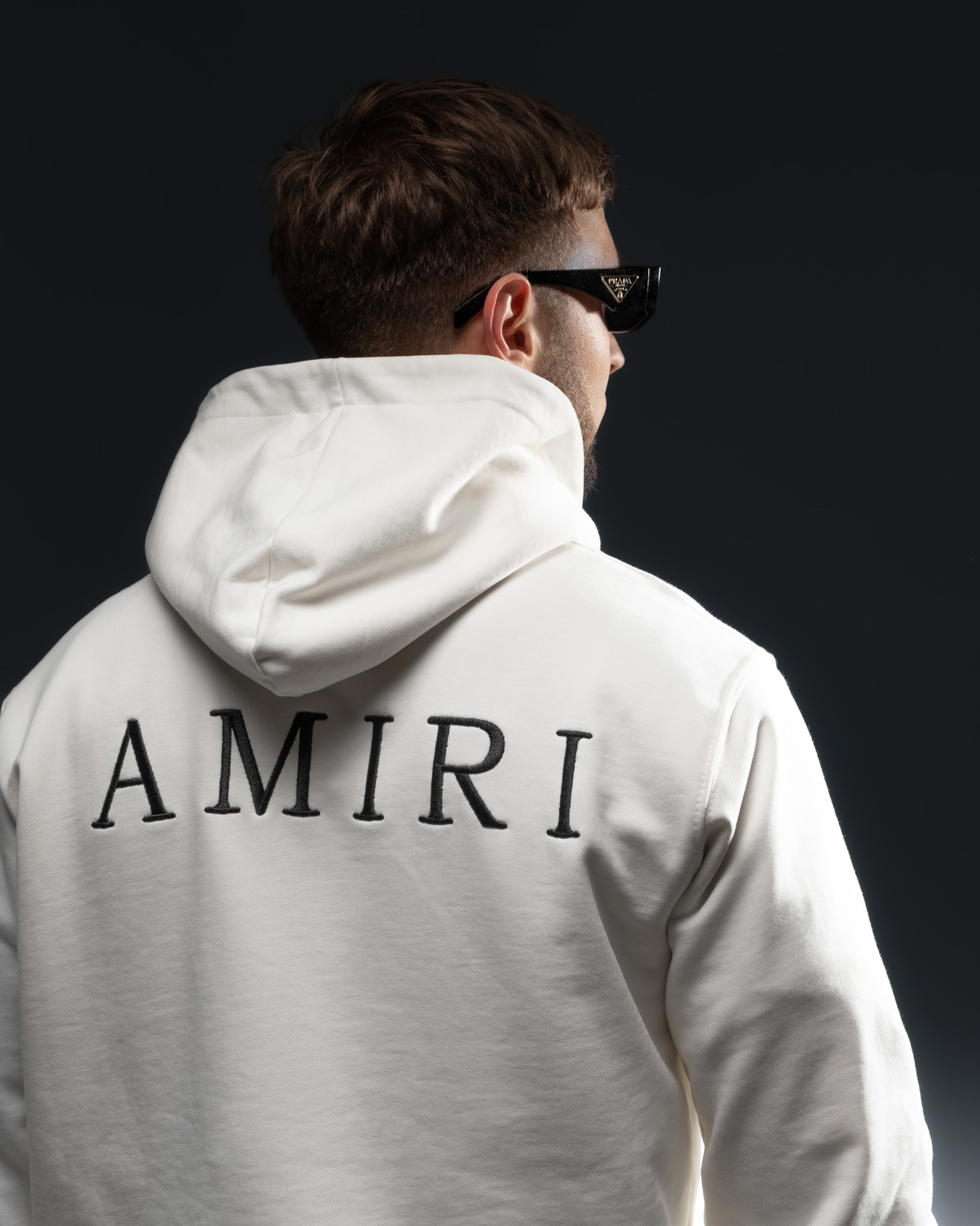 Amiri White Hoodie – Signature Logo Edition