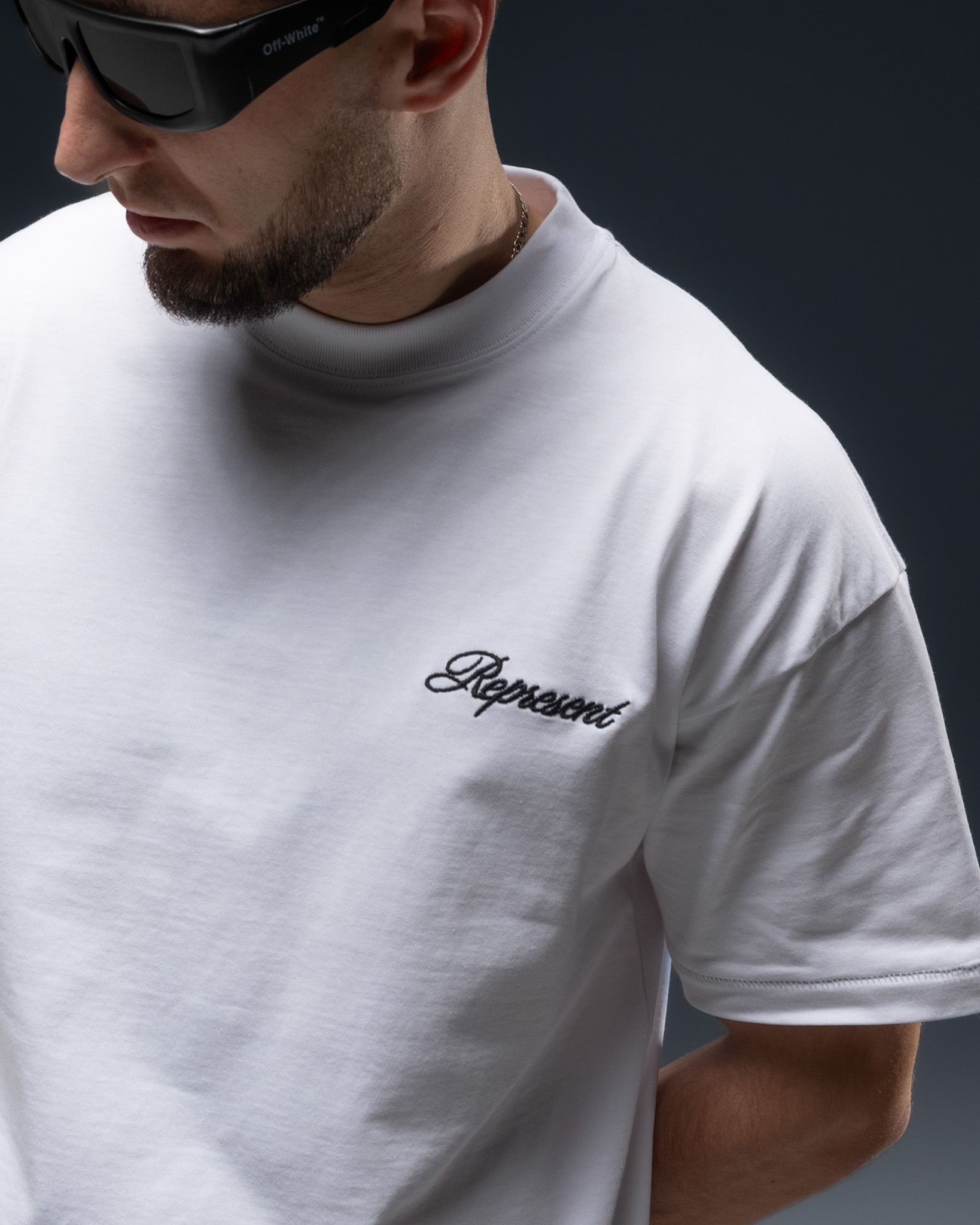 Represent Script Logo White T-Shirt