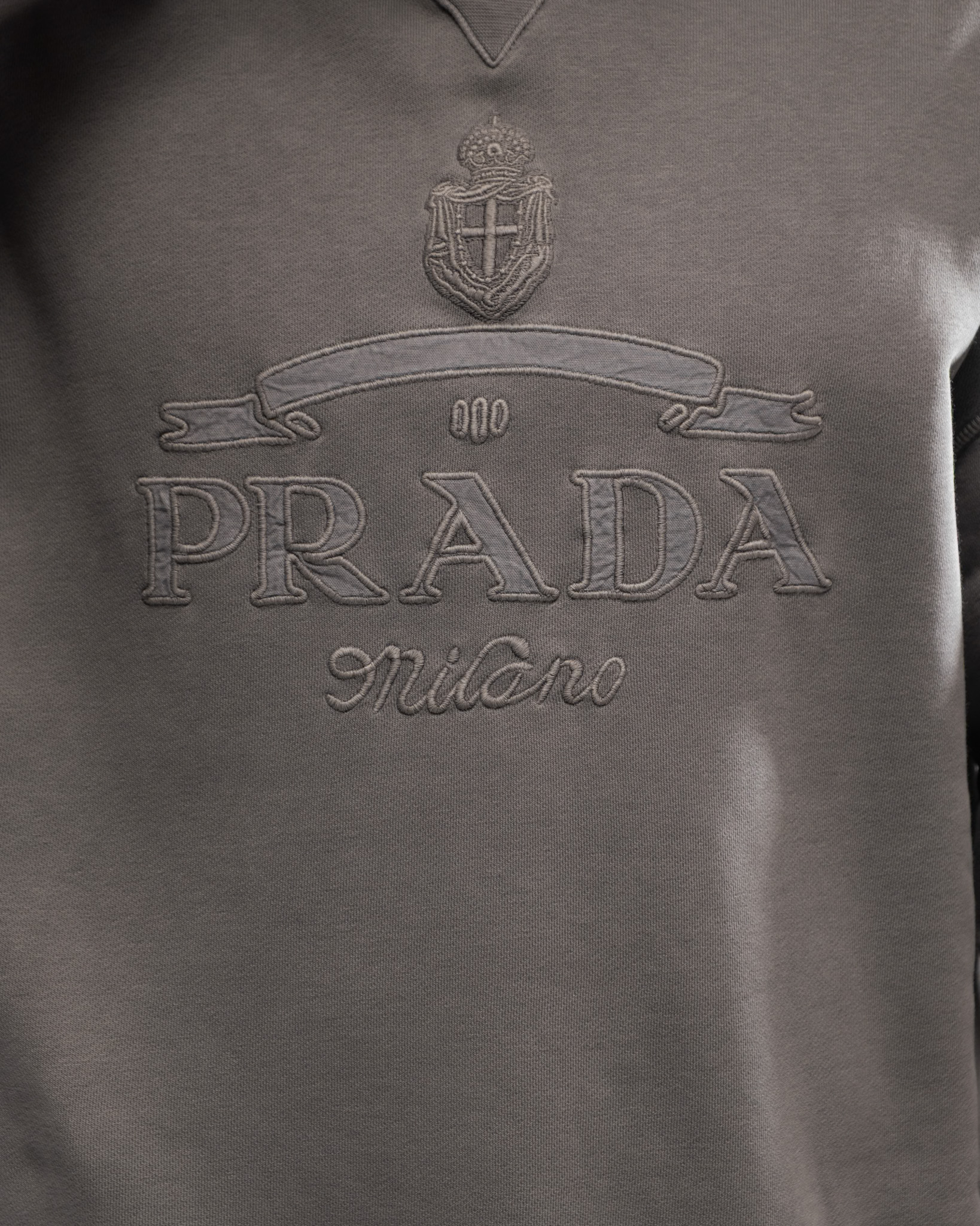 Prada Heritage Hoodie – Grey Monochrome