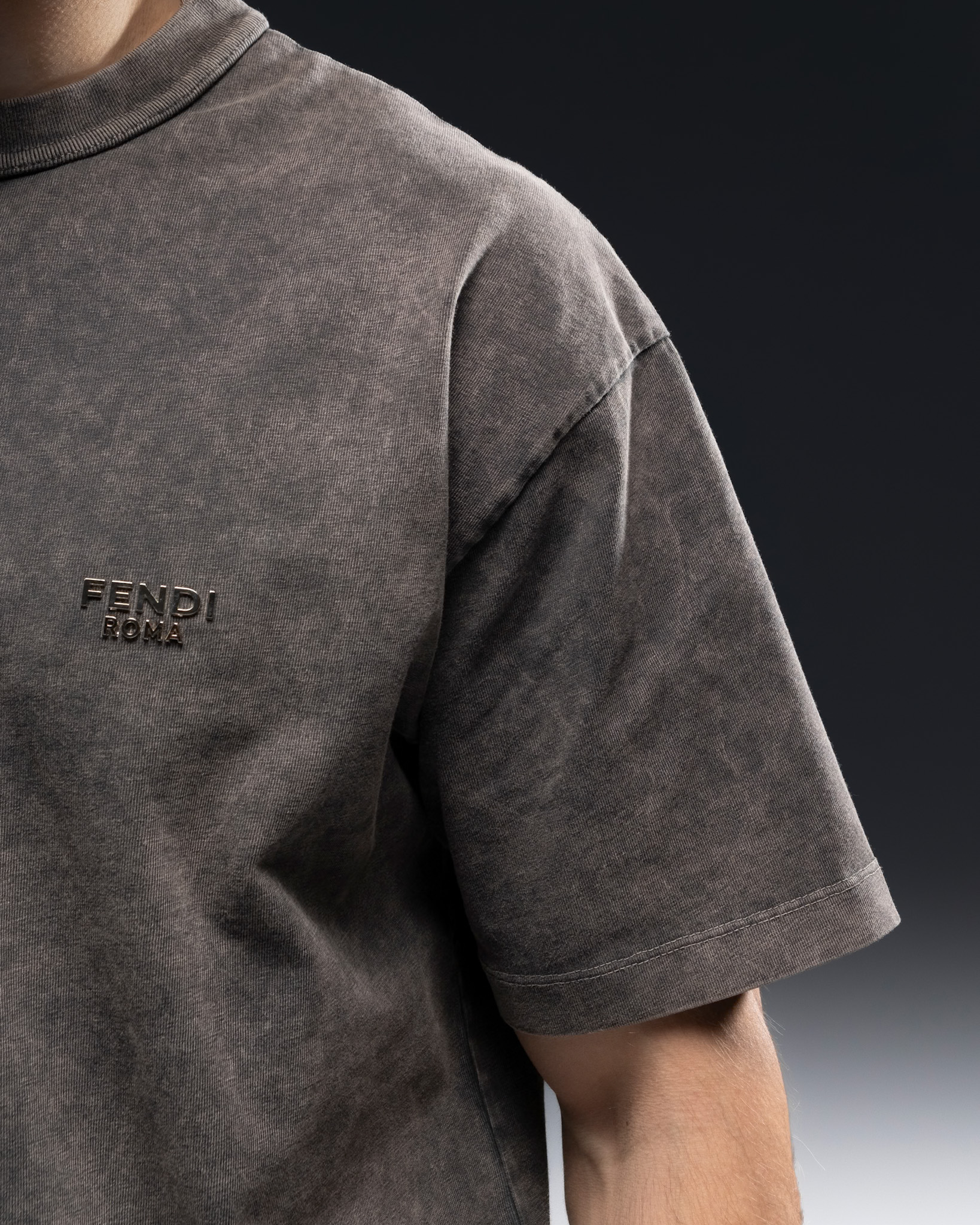 Fendi T-Shirt – Washed Black Roma Edition