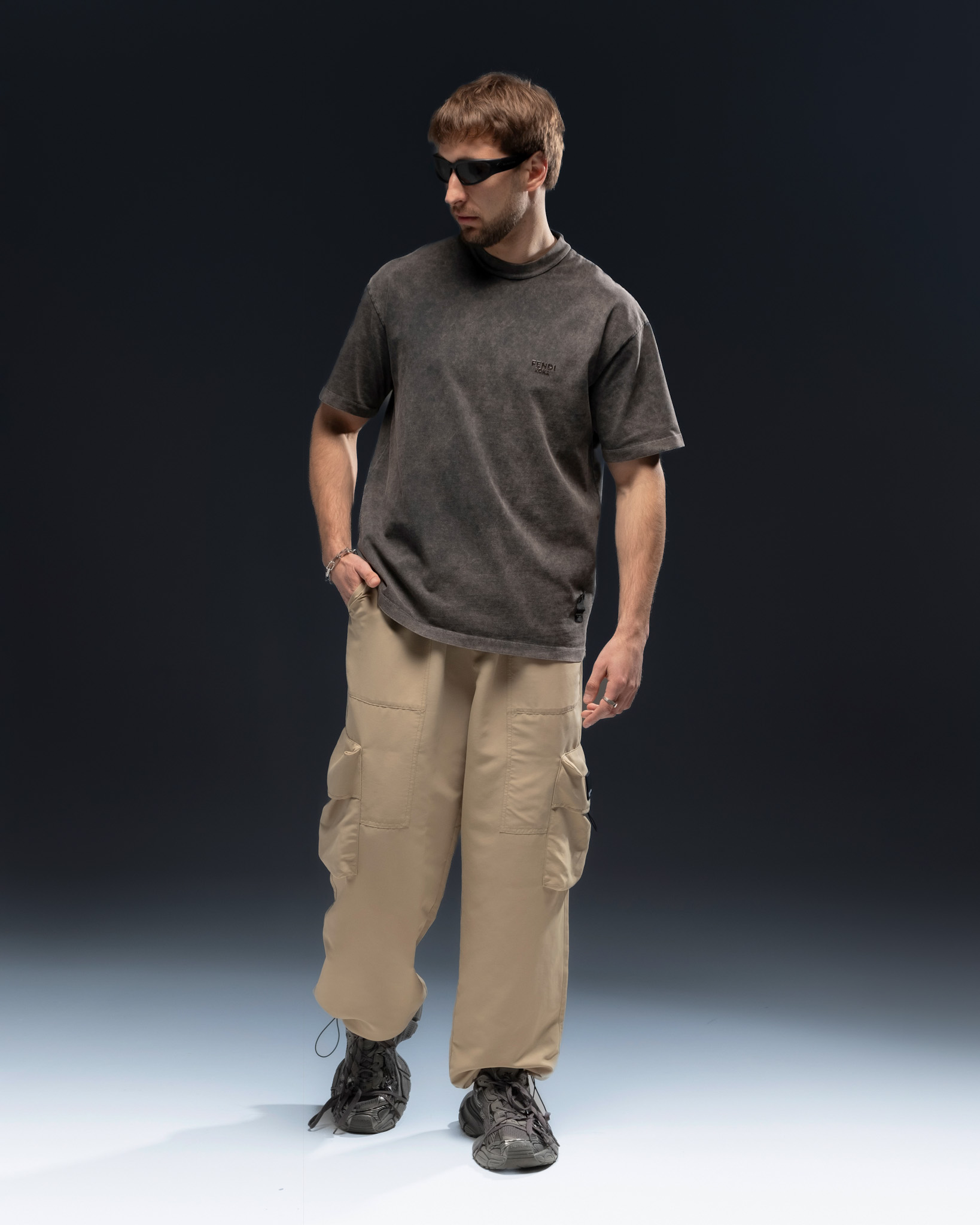 Fendi T-Shirt – Washed Black Roma Edition