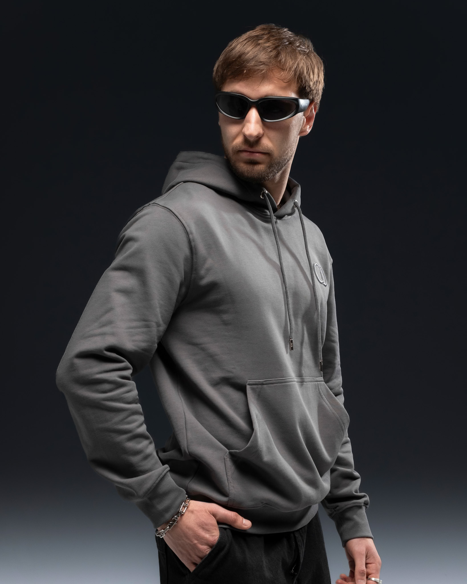 Christian Dior Hoodie – Grey Logo