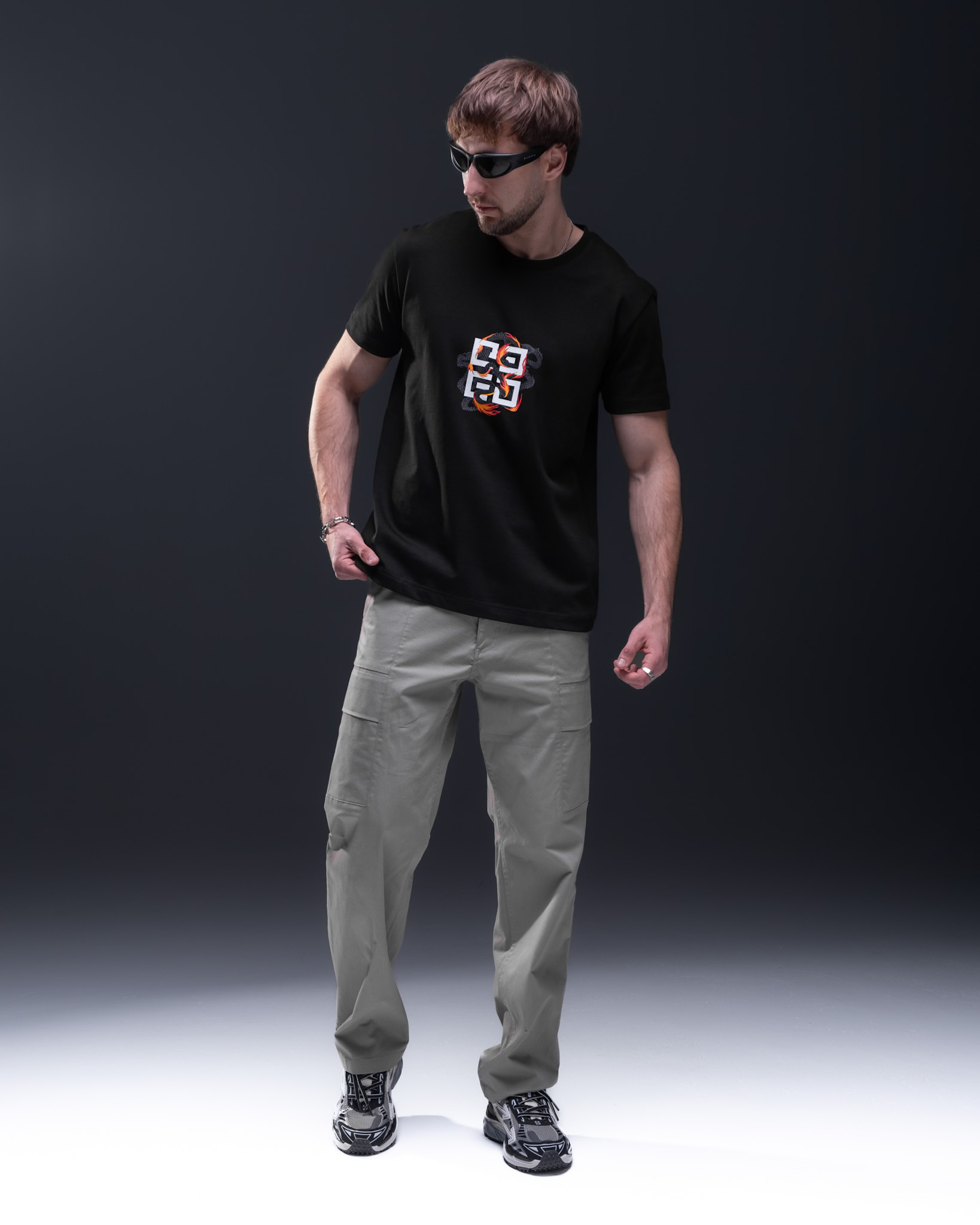 Givenchy T-Shirt – Black Flame Serpent Logo
