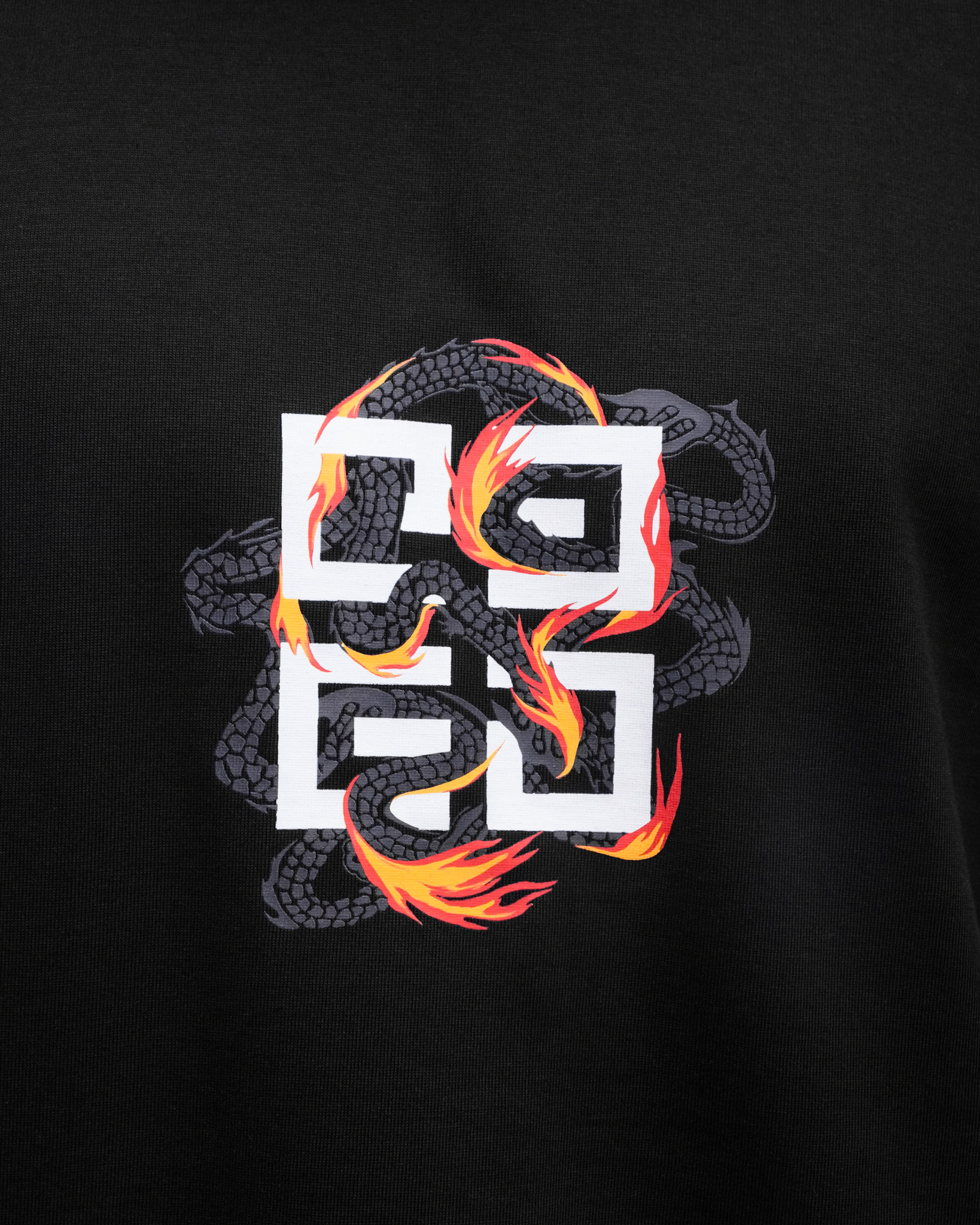 Givenchy T-Shirt – Black Flame Serpent Logo