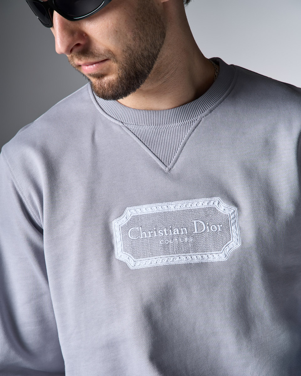 Christian Dior Signature Patch Grey Sweatshirt