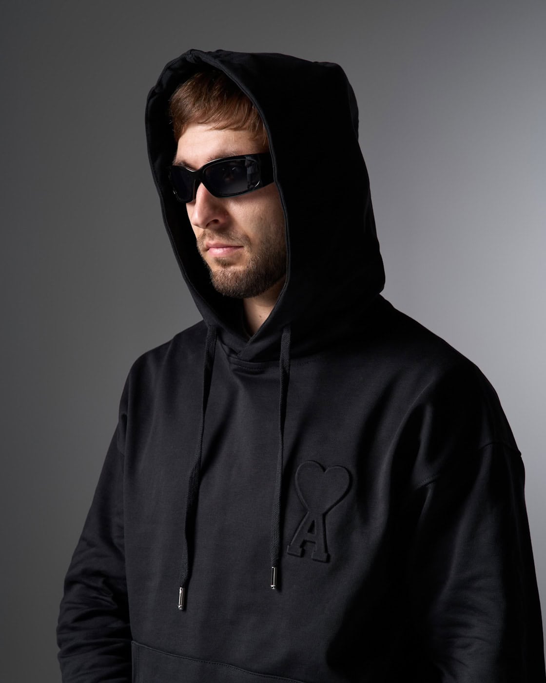 AMI Paris Heart Logo Black Tracksuit