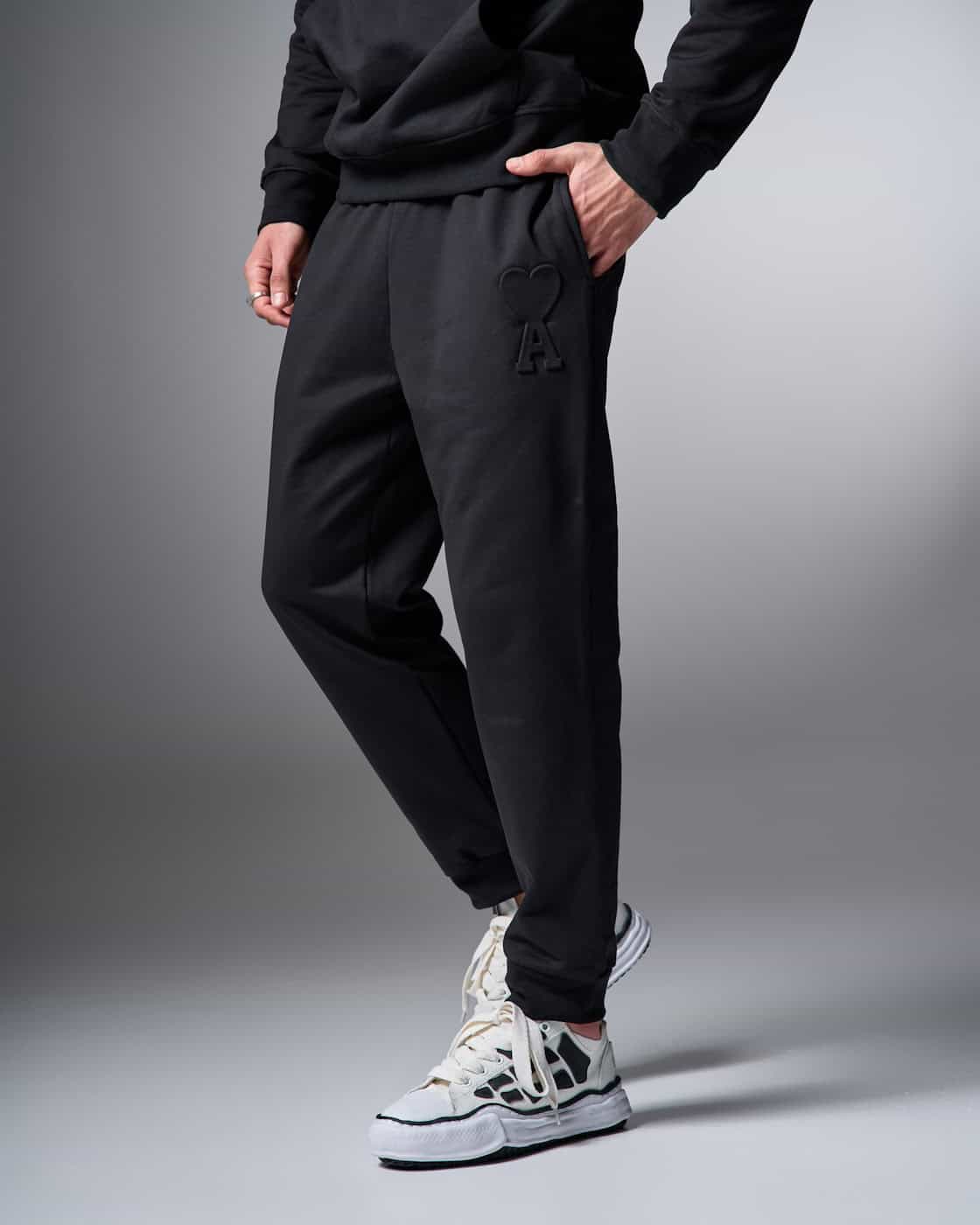AMI Paris Heart Logo Black Tracksuit