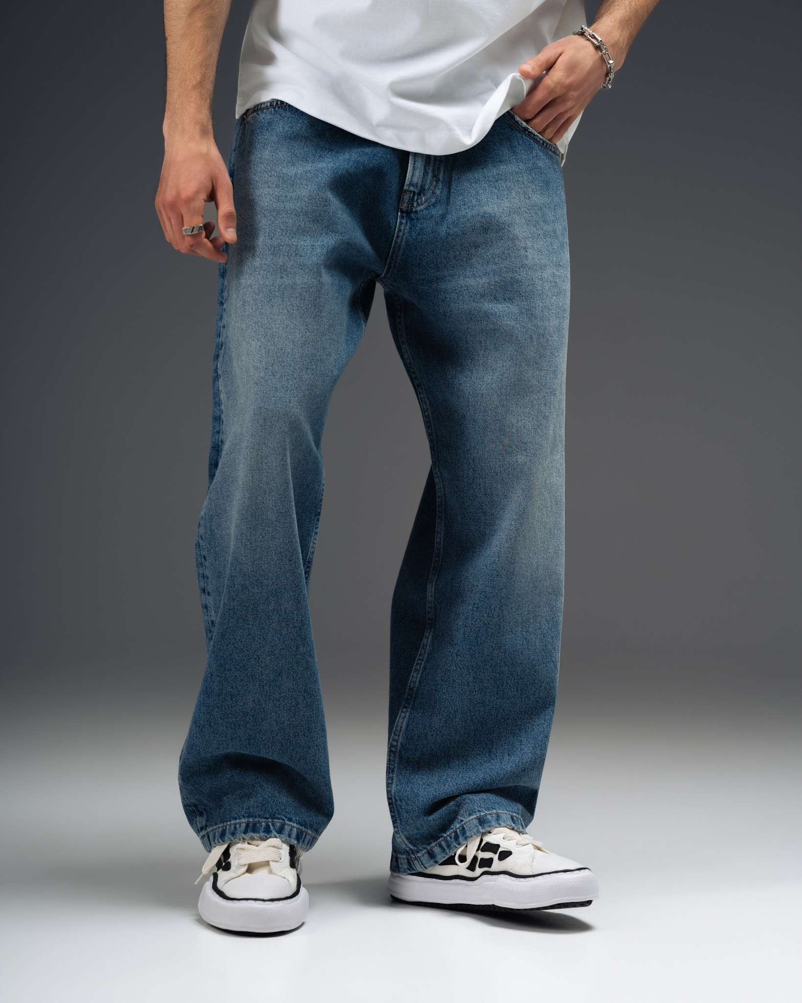 Prada Classic Blue Baggy Denim Jeans