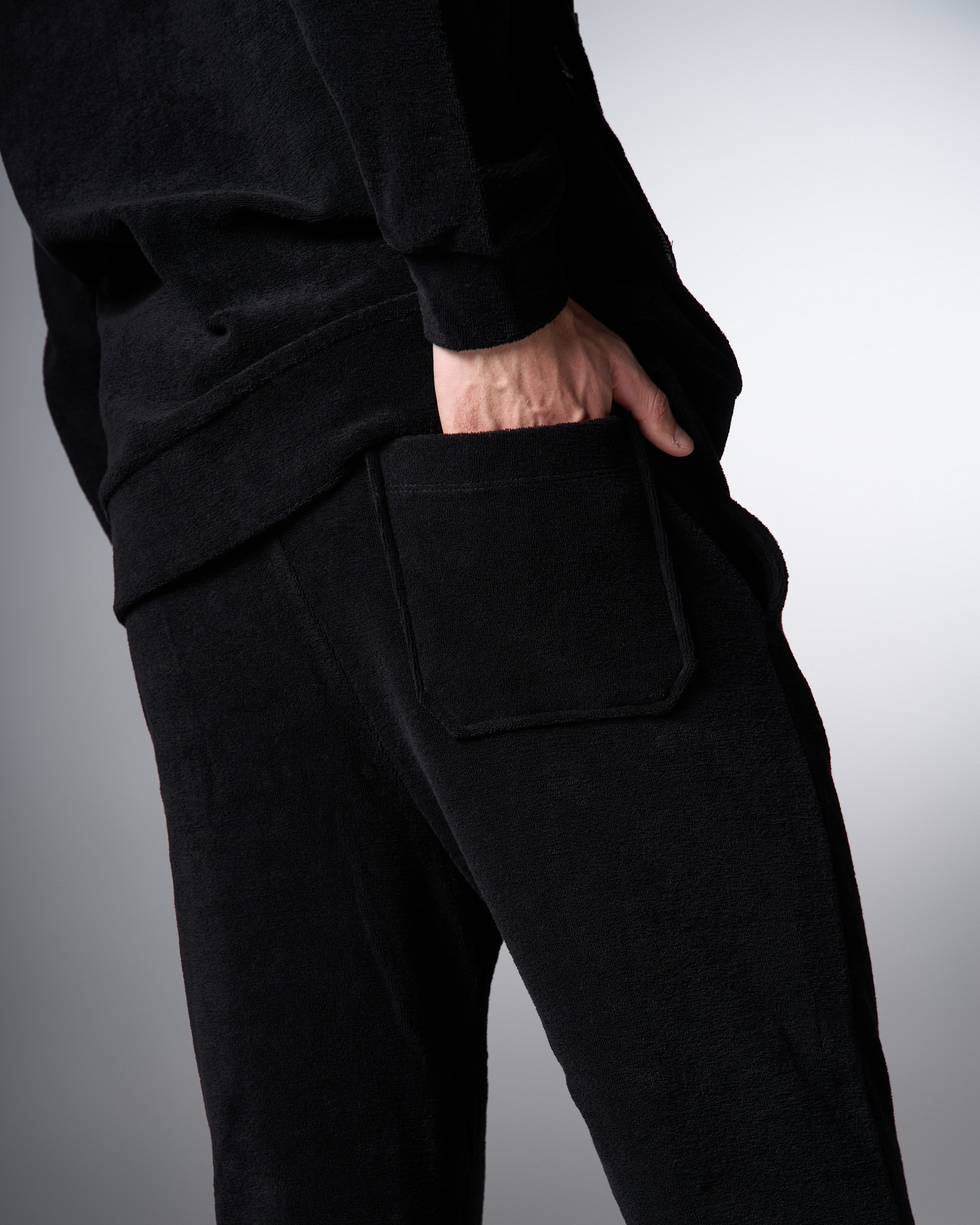 Dolce & Gabbana Black Velour Tracksuit