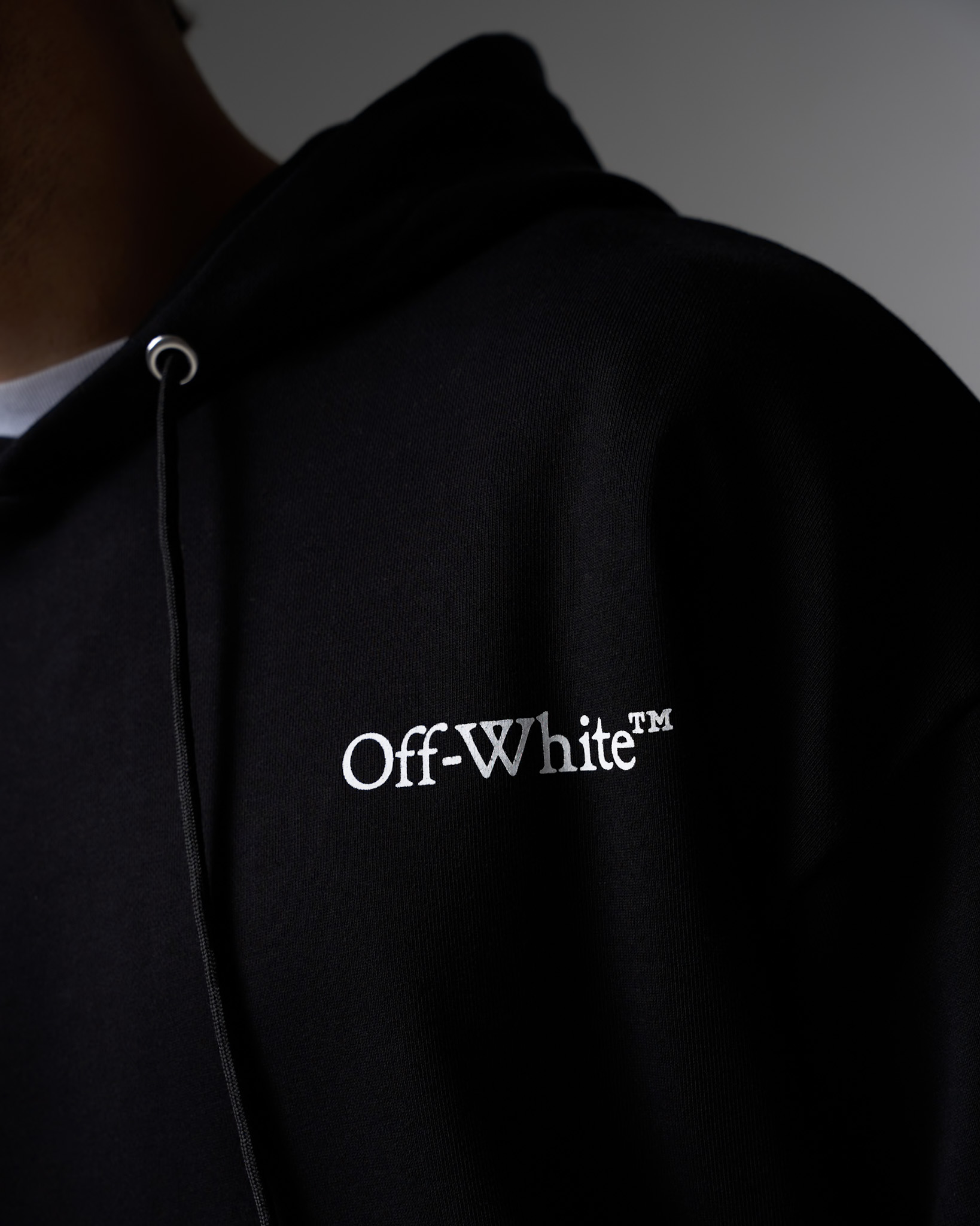 Off-White Optical Logo Black Hoodie