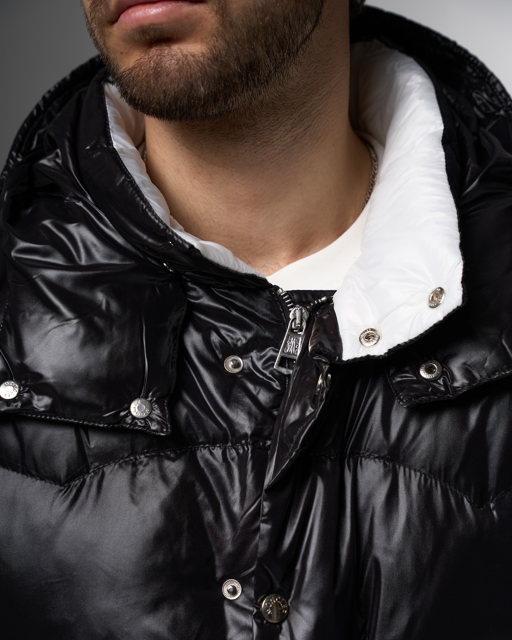 Moncler Iconic Gloss Black Down Jacket