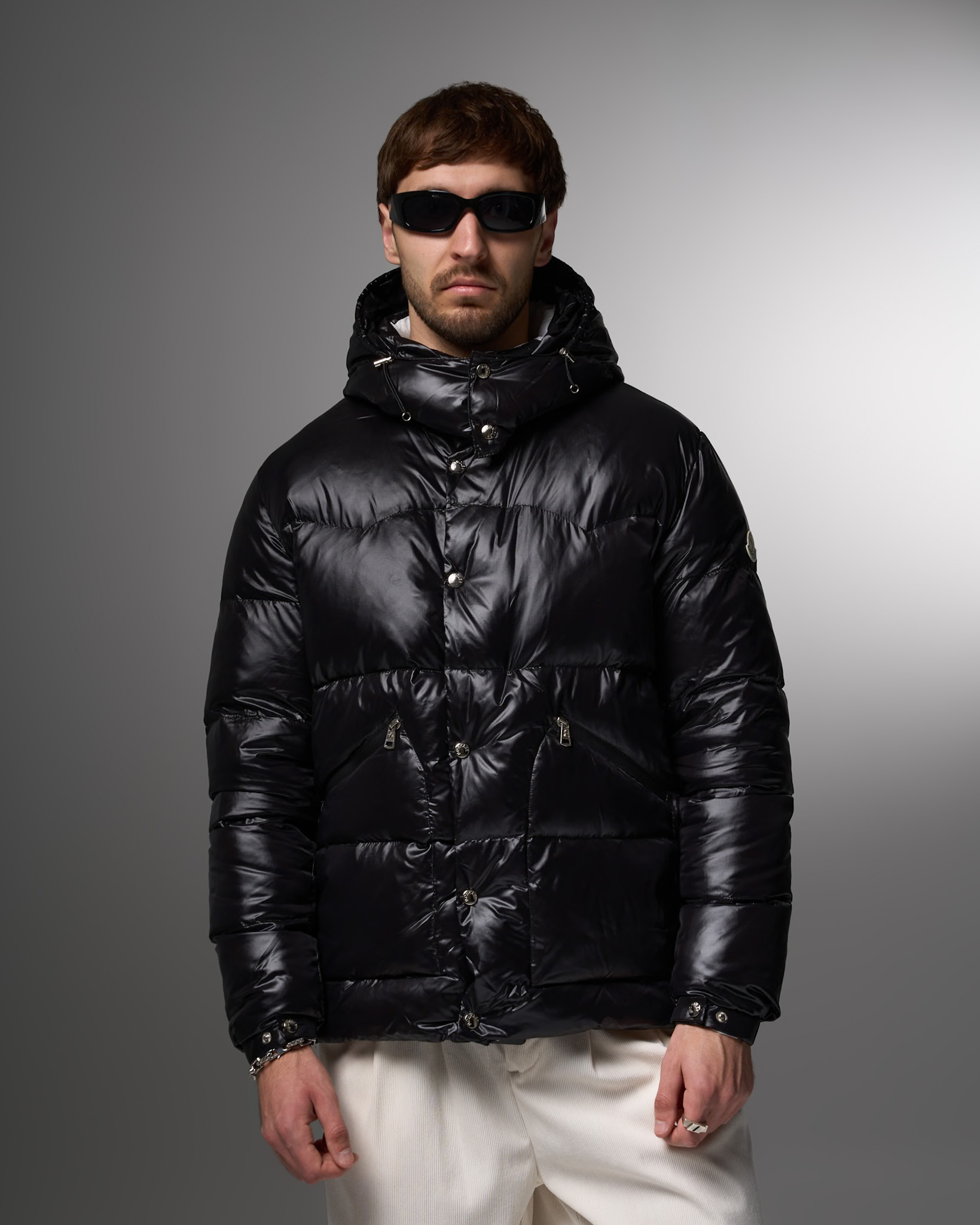 Moncler Iconic Gloss Black Down Jacket
