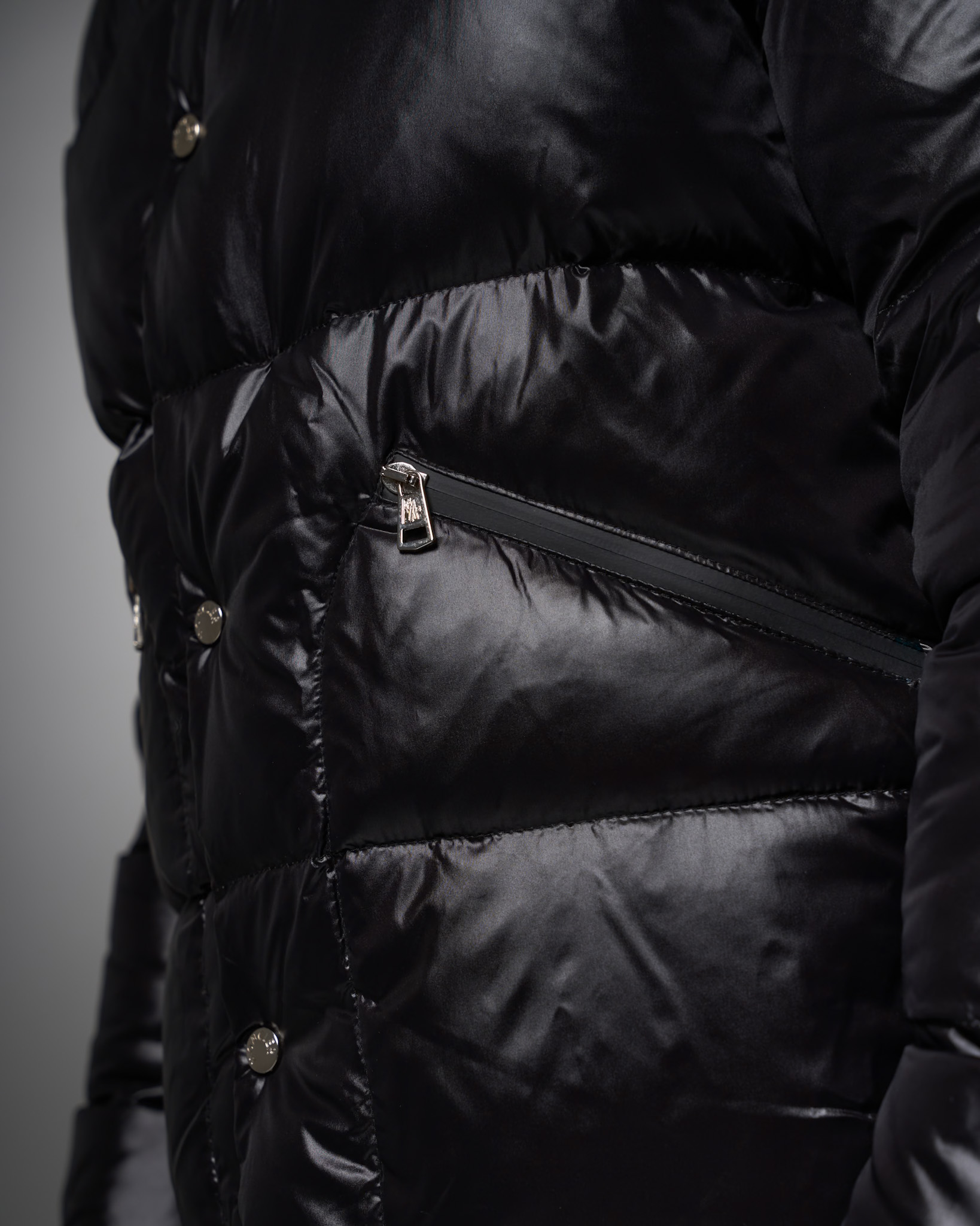Moncler Iconic Gloss Black Down Jacket