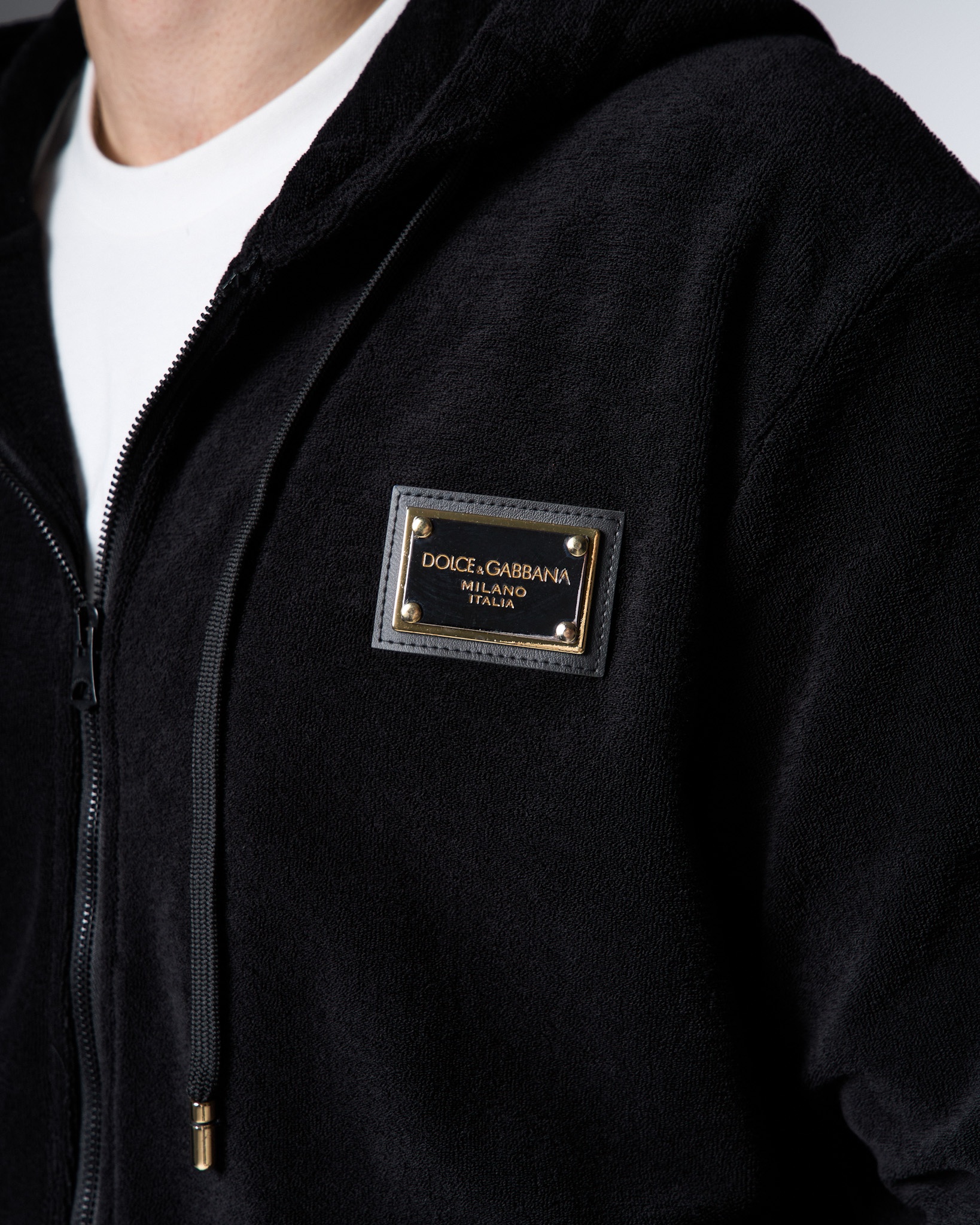 Dolce & Gabbana Black Velour Tracksuit