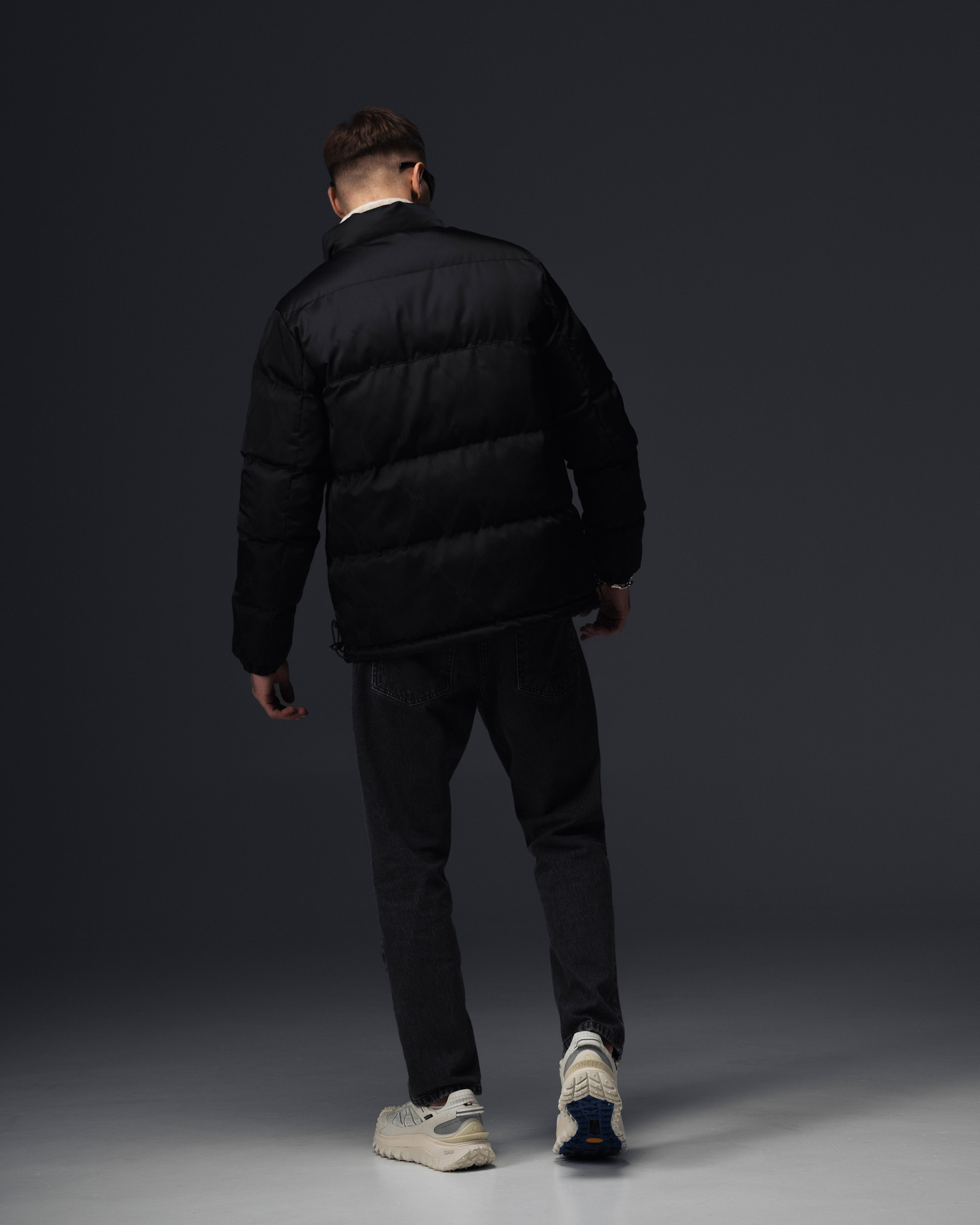 Hugo Black Monogram Puffer Jacket