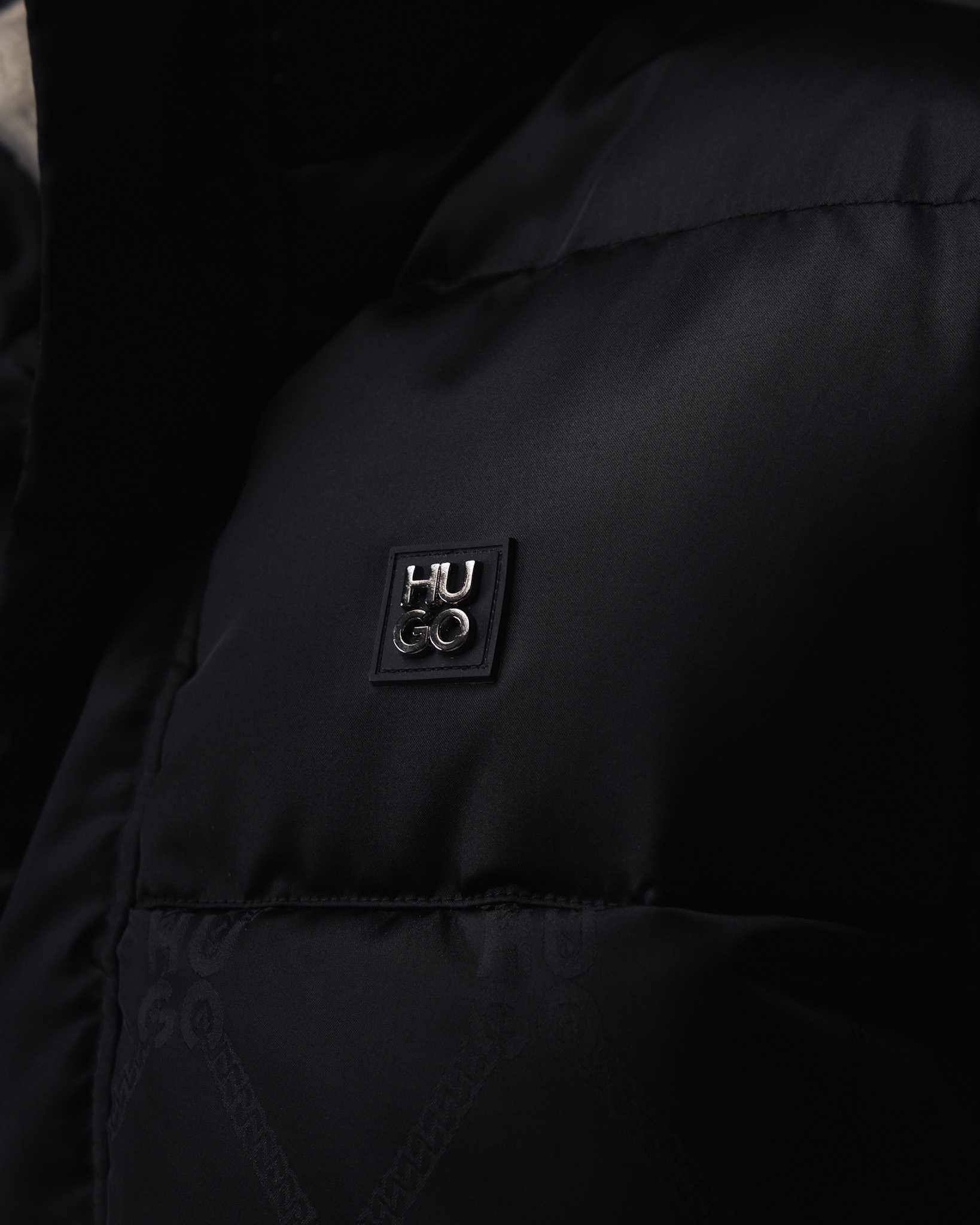 Hugo Black Monogram Puffer Jacket
