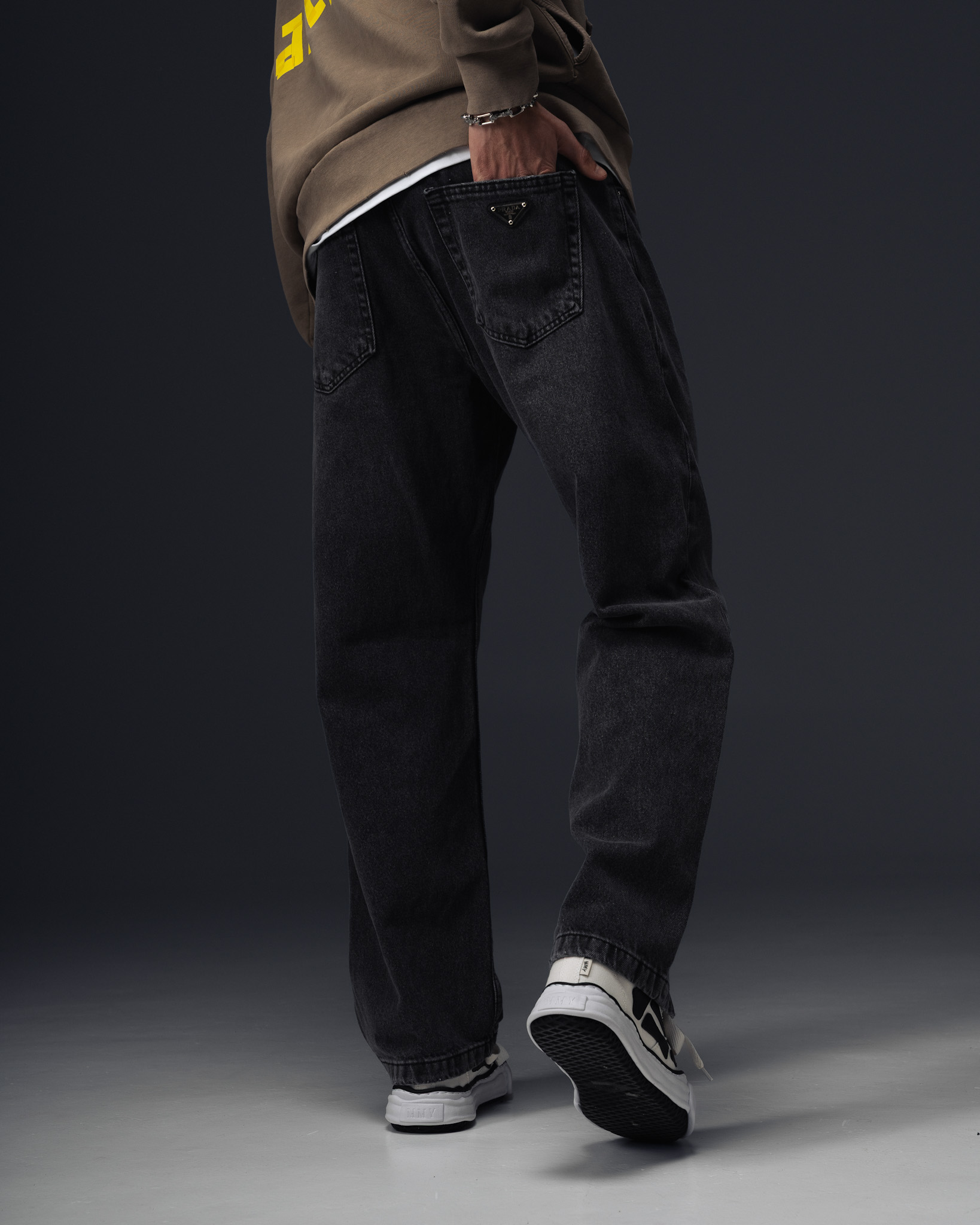 PRADA Graphite Vintage Denim Jeans