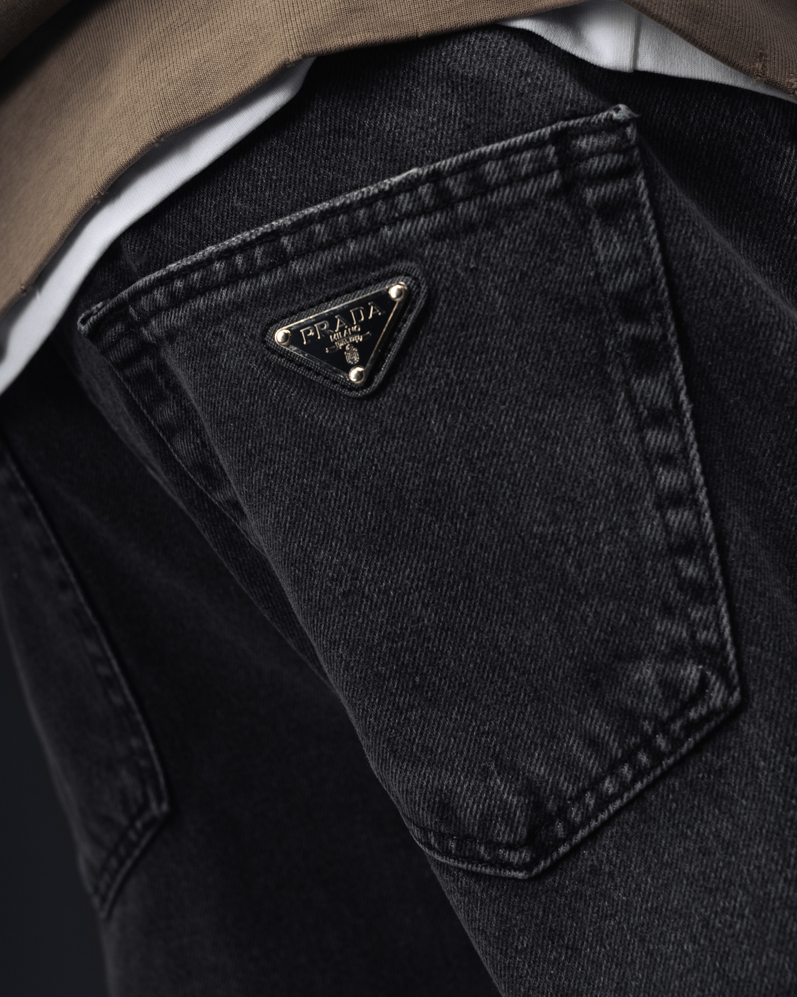 PRADA Graphite Vintage Denim Jeans