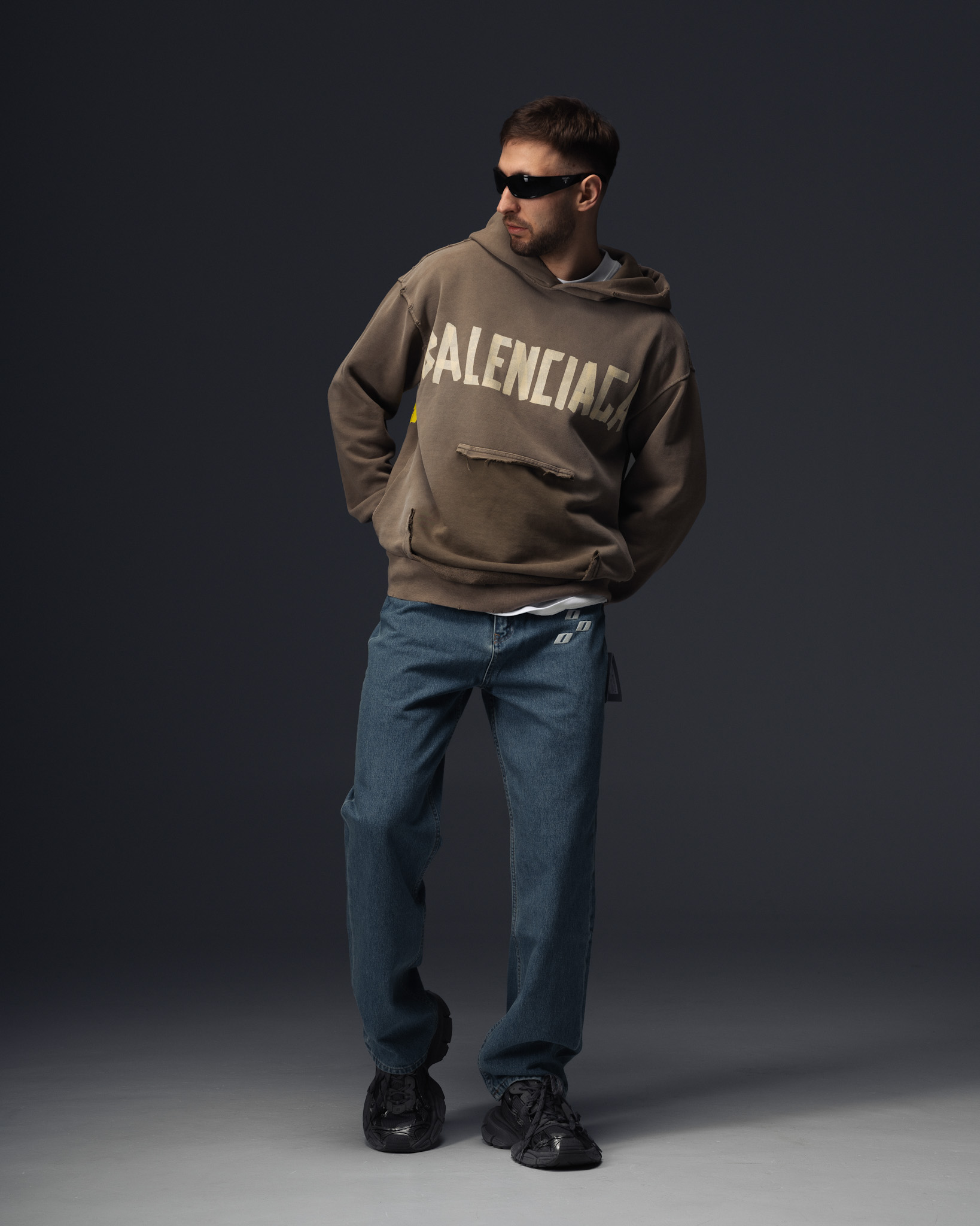 Balenciaga Graphite Fade Hoodie