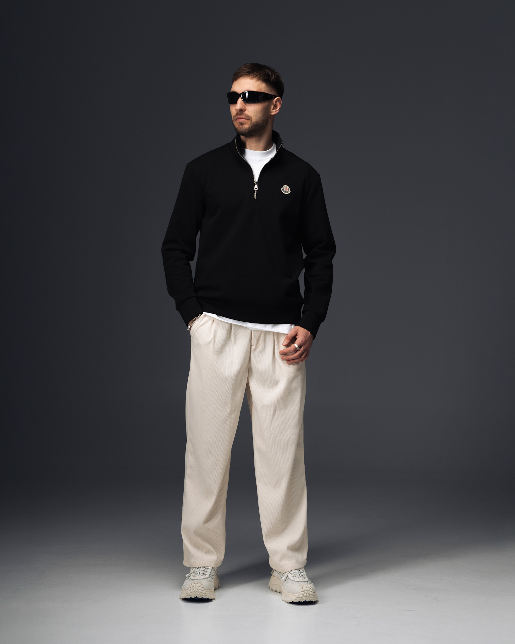 Moncler Zip Sweatshirt Black