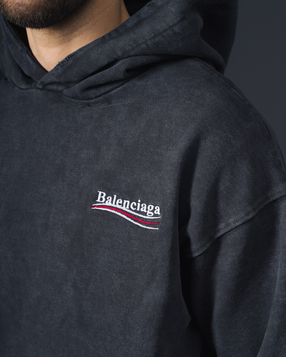 Balenciaga Vintage Political Logo Moodie